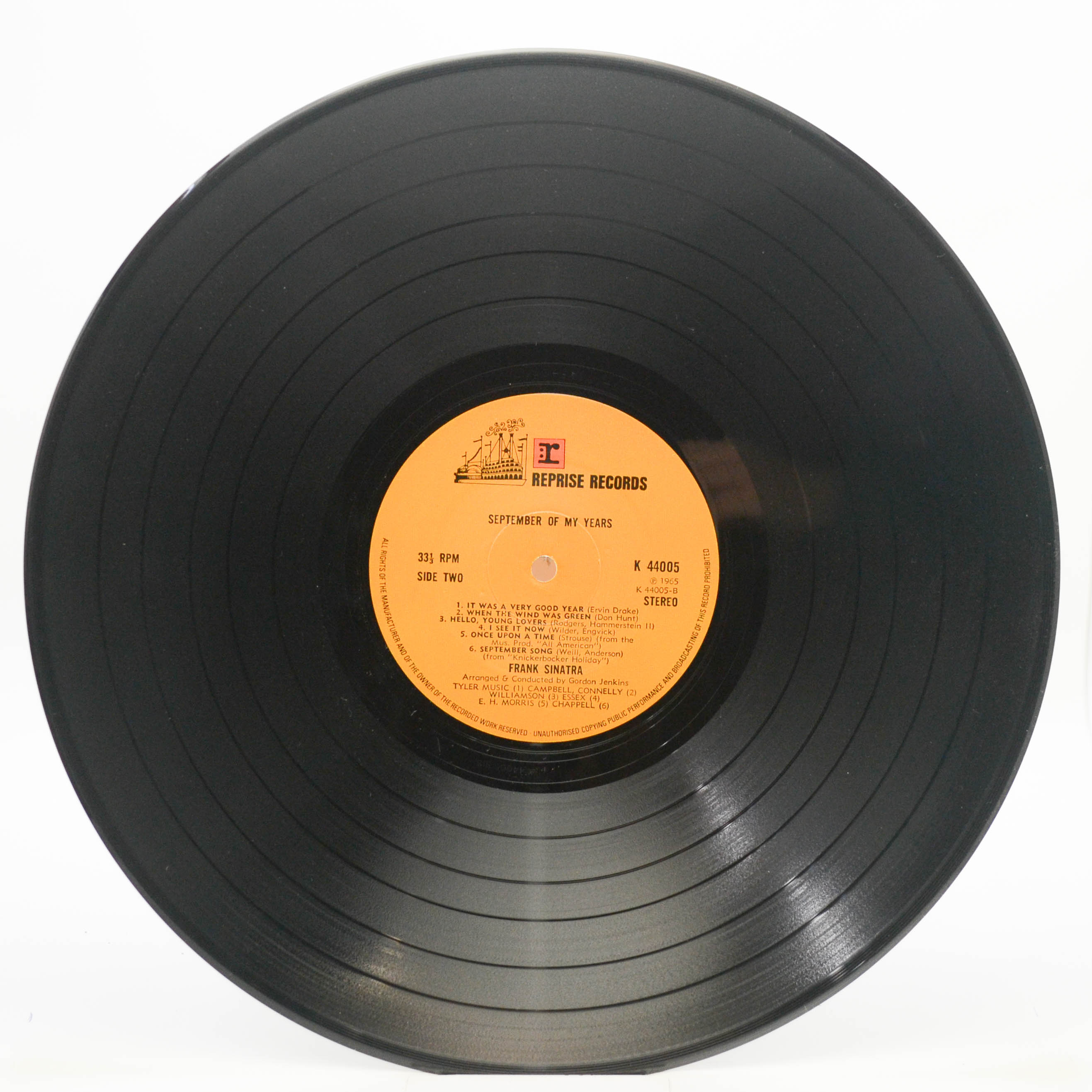 Frank Sinatra — September Of My Years (UK), 1965