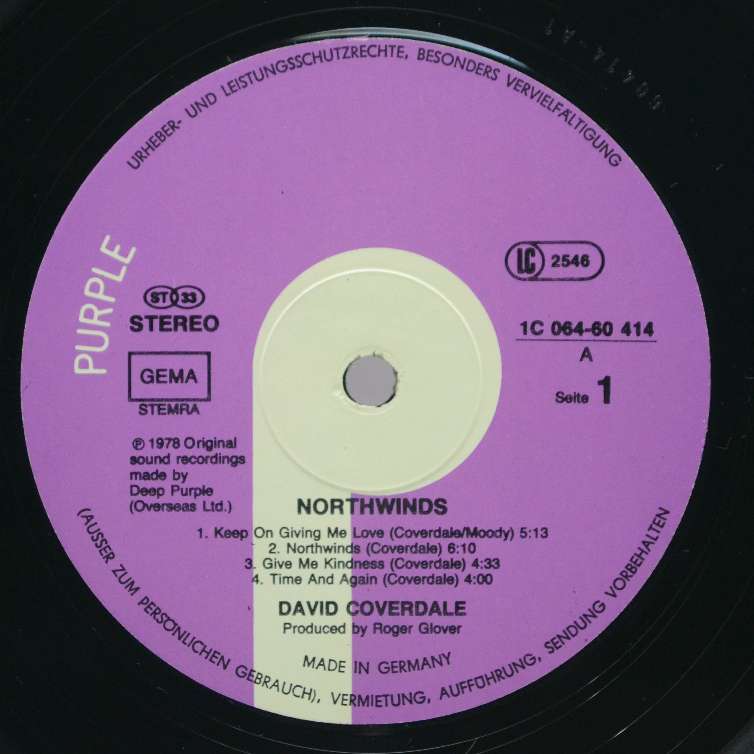 David Coverdale — Northwinds, 1978