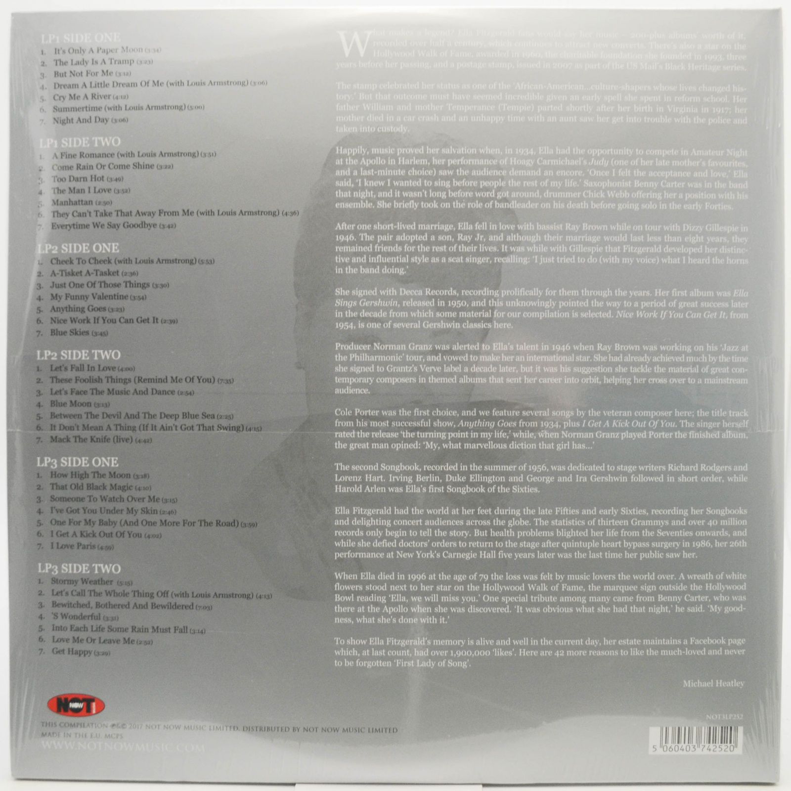 Ella Fitzgerald — The Platinum Collection (3LP), 2017