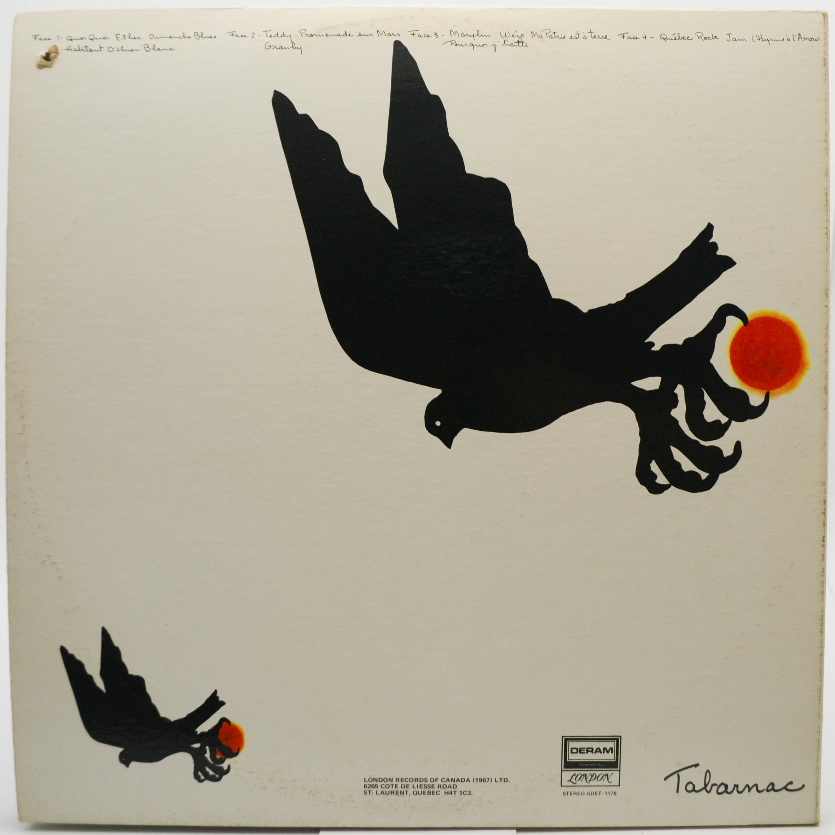 Offenbach — Tabarnac (2LP, 1-st, Canada), 1975
