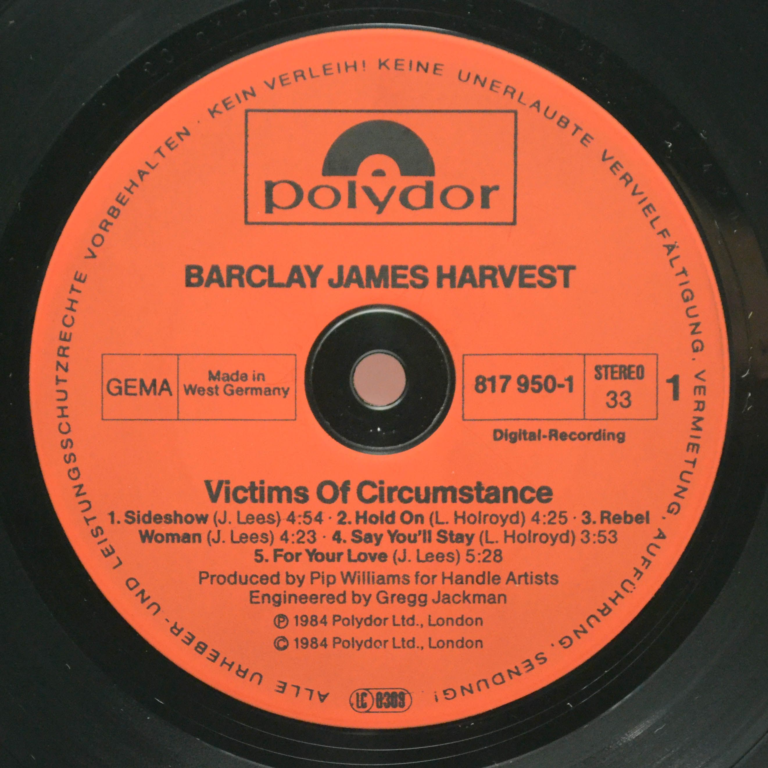 Barclay James Harvest — Victims Of Circumstance, 1984