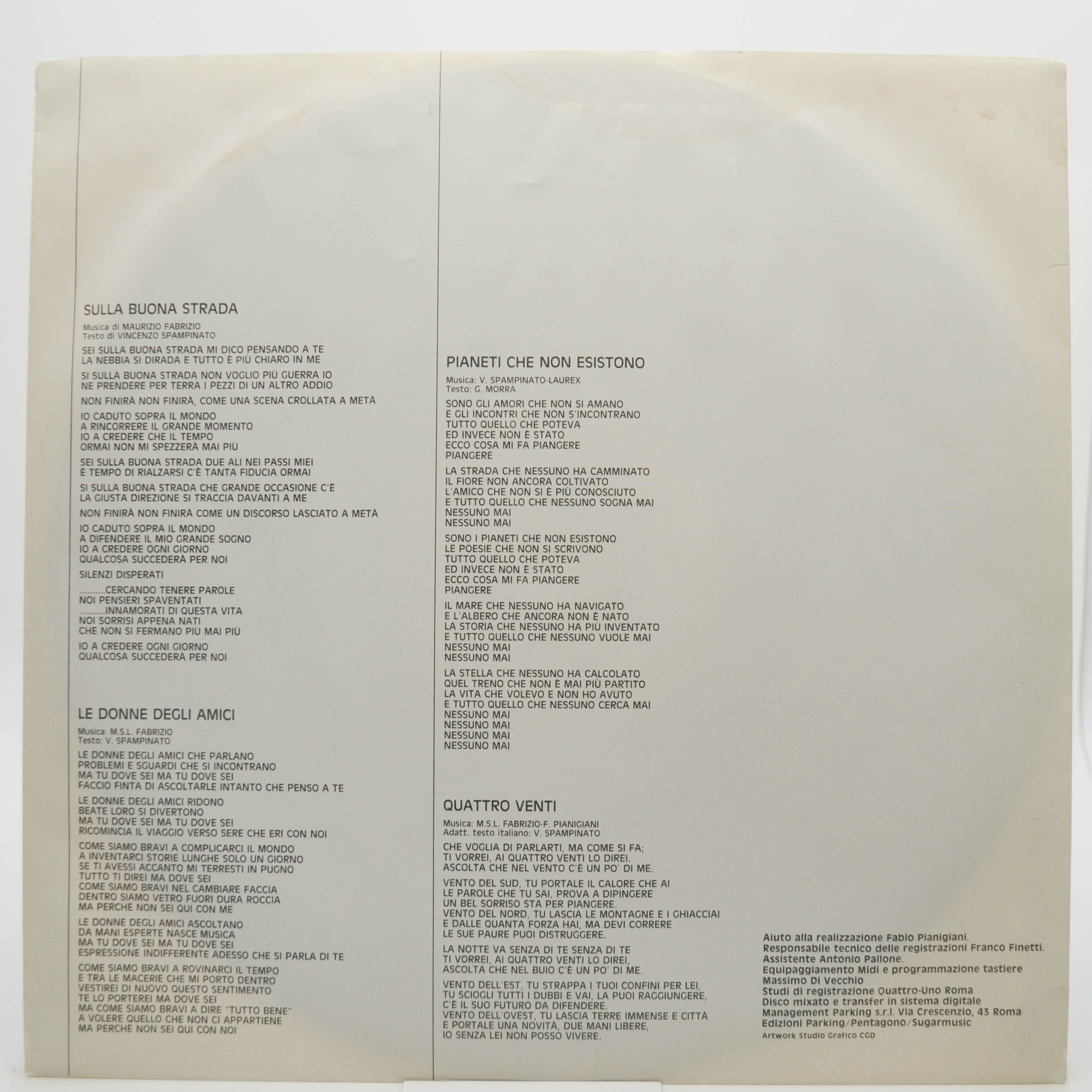 Riccardo Fogli — 1985 (1-st, Italy), 1985