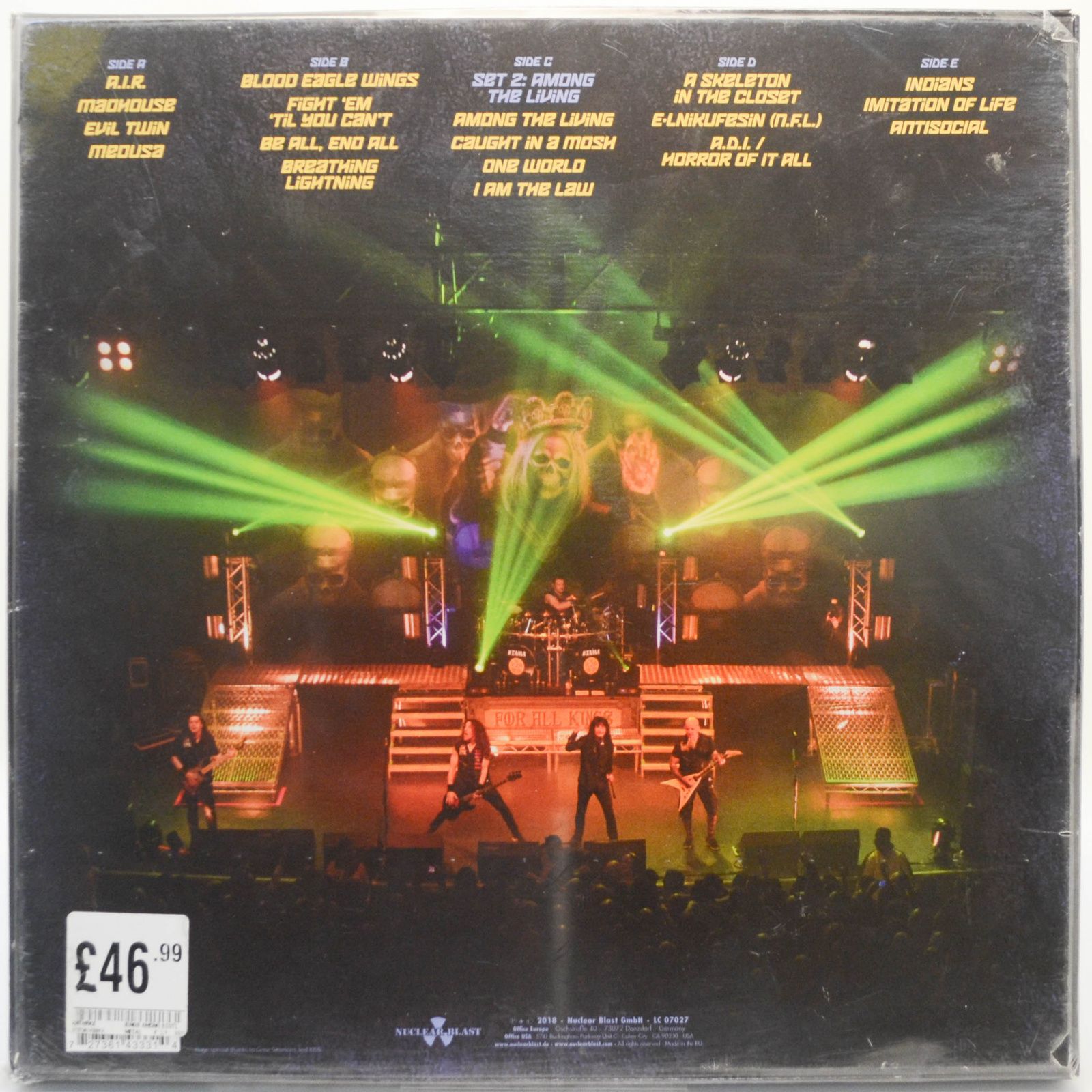 Anthrax — Kings Among Scotland (Коробка 2LP), 2018