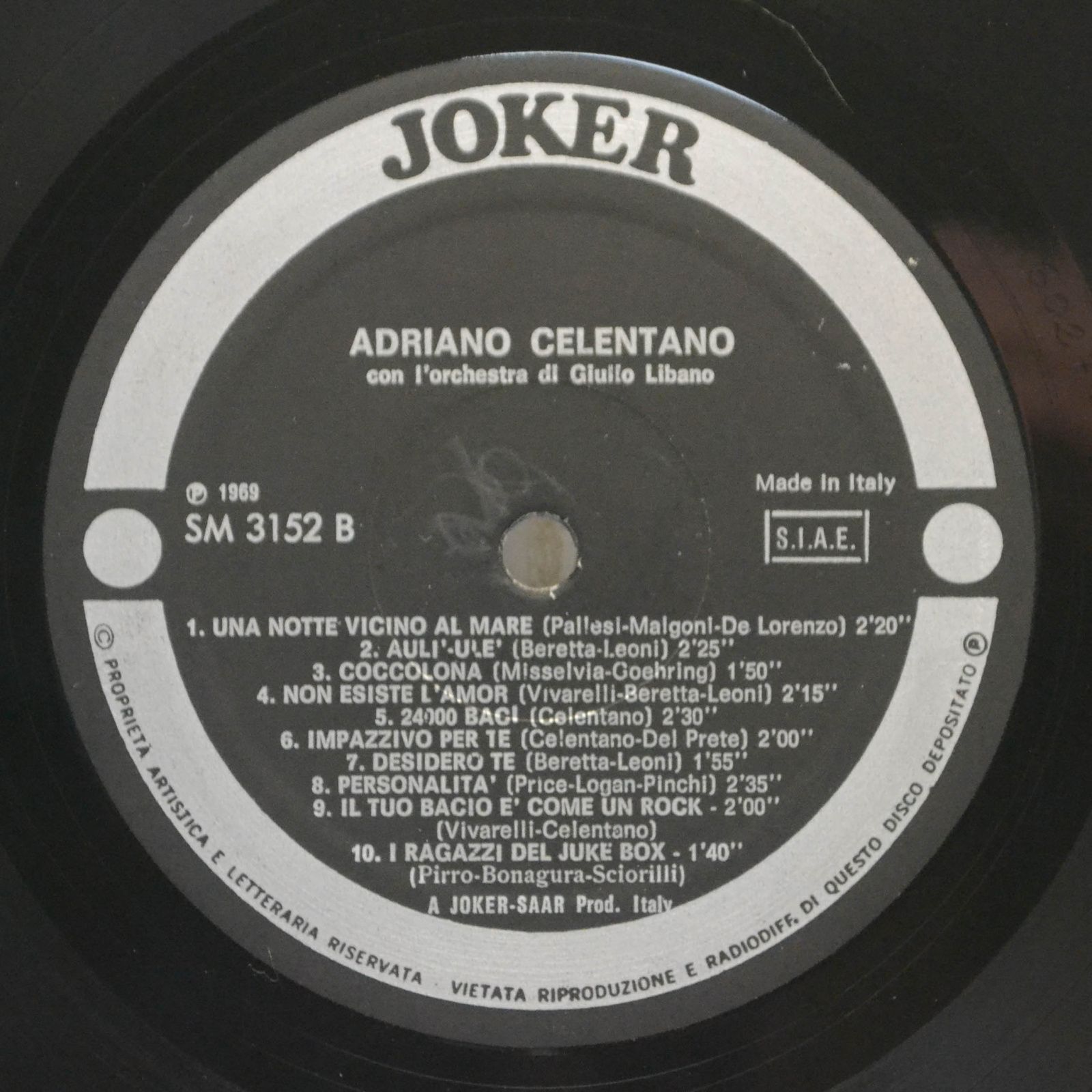 Celentano — Canta 20 Successi, 1969