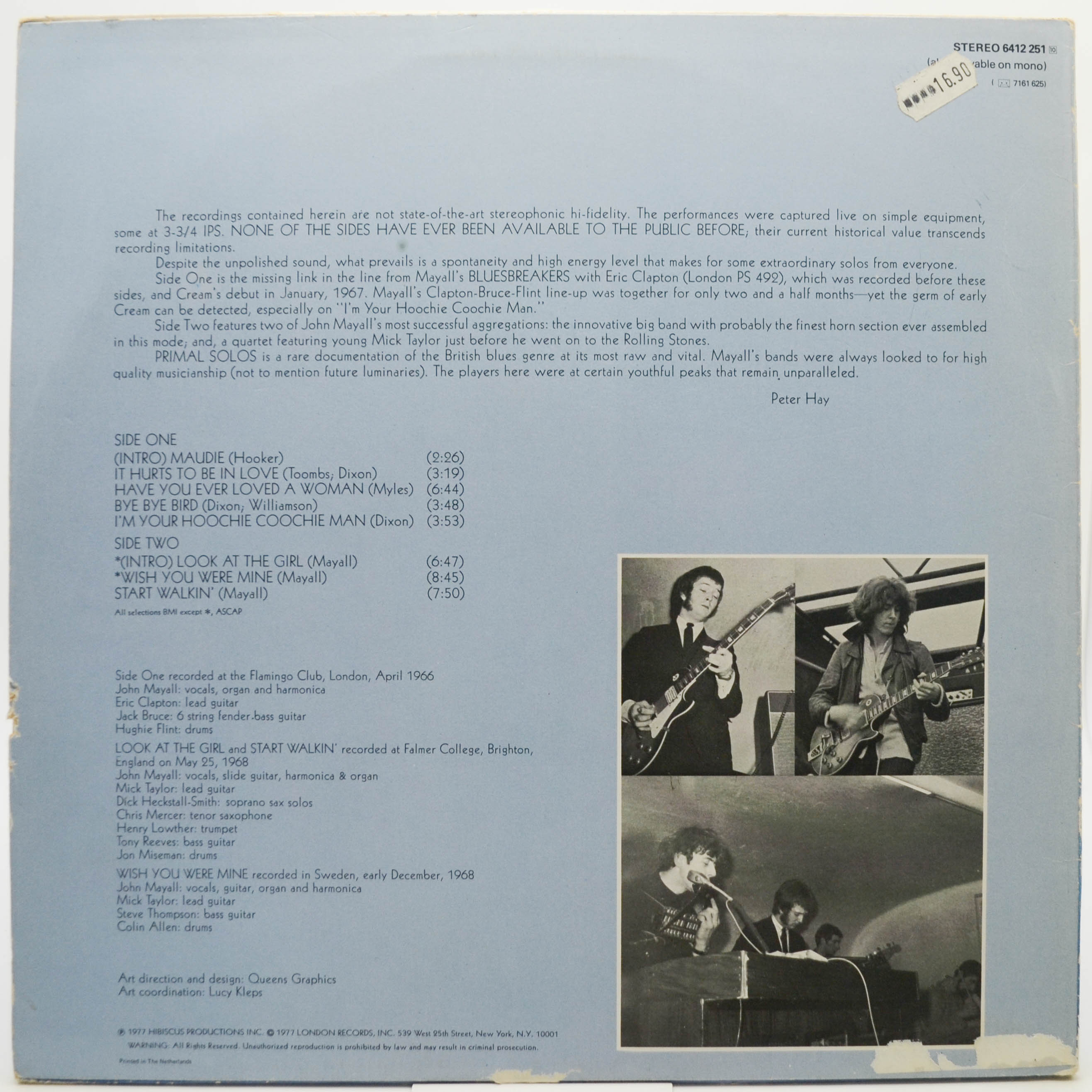 John Mayall — Primal Solos, 1977