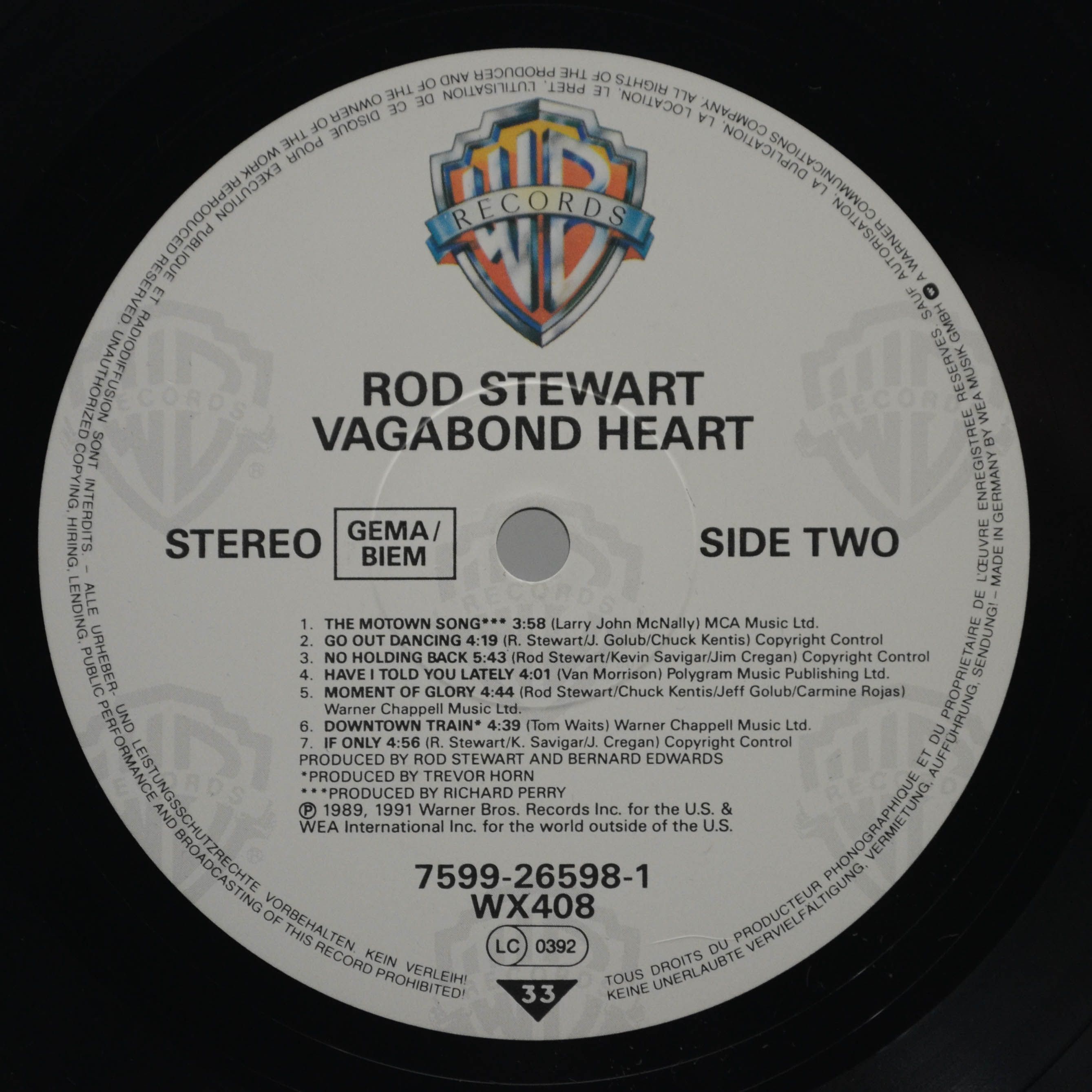Rod Stewart — Vagabond Heart, 1991