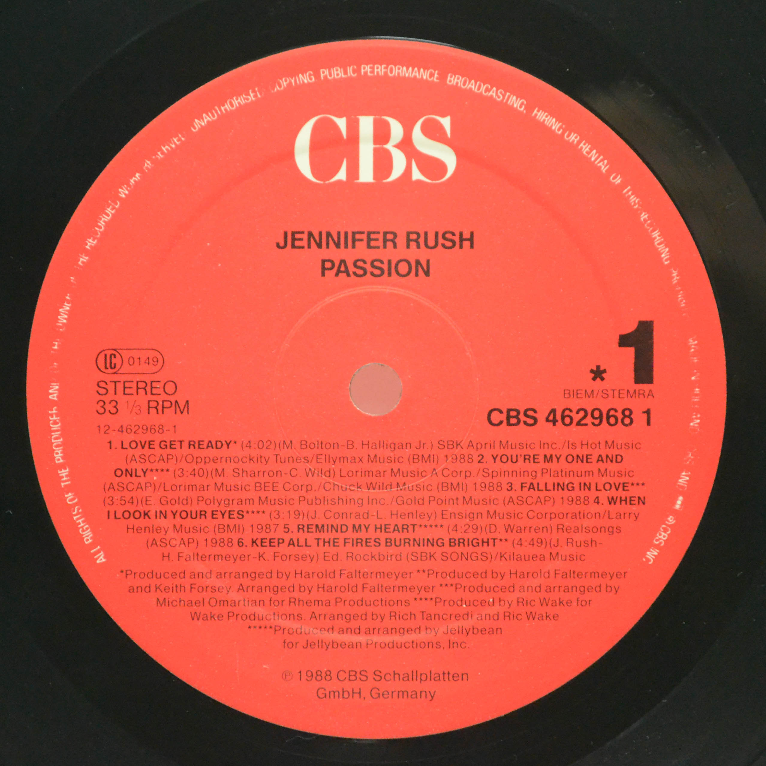 Jennifer Rush — Passion, 1988