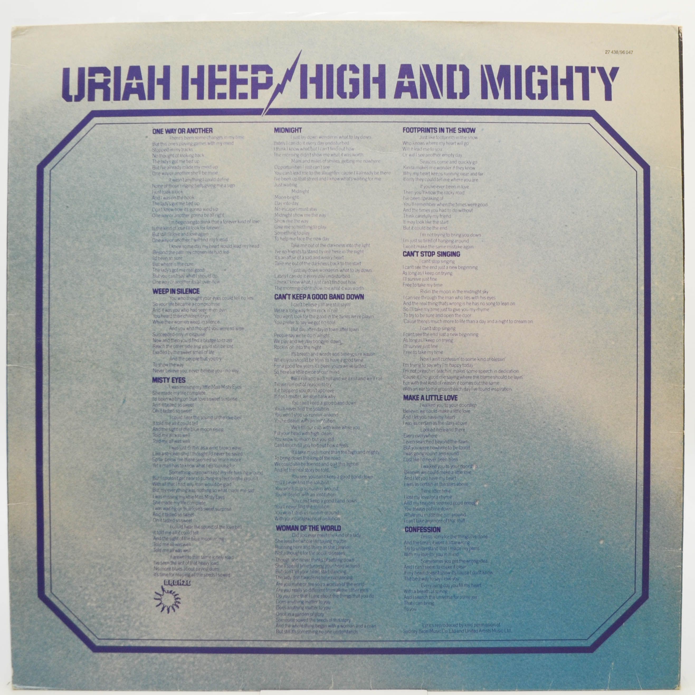 Uriah Heep — High And Mighty, 1976