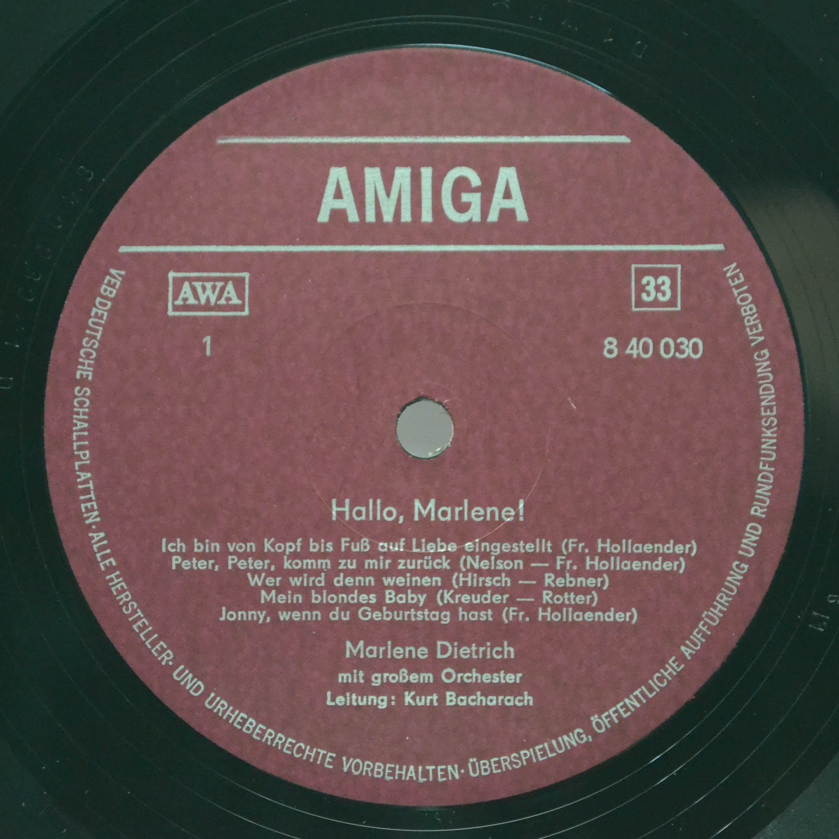 Marlene Dietrich — Hallo Marlene, 1979