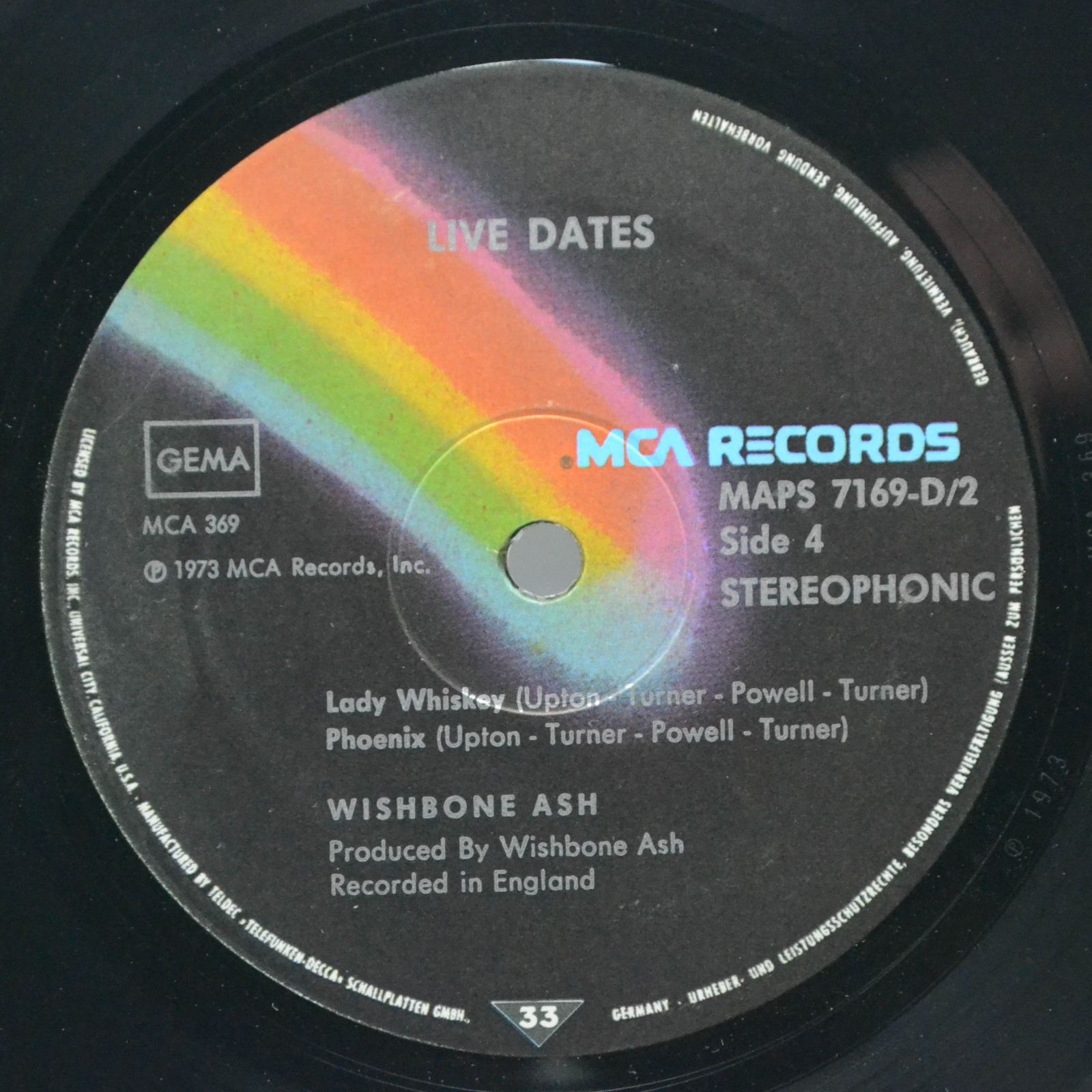 Wishbone Ash — Live Dates (2LP), 1973