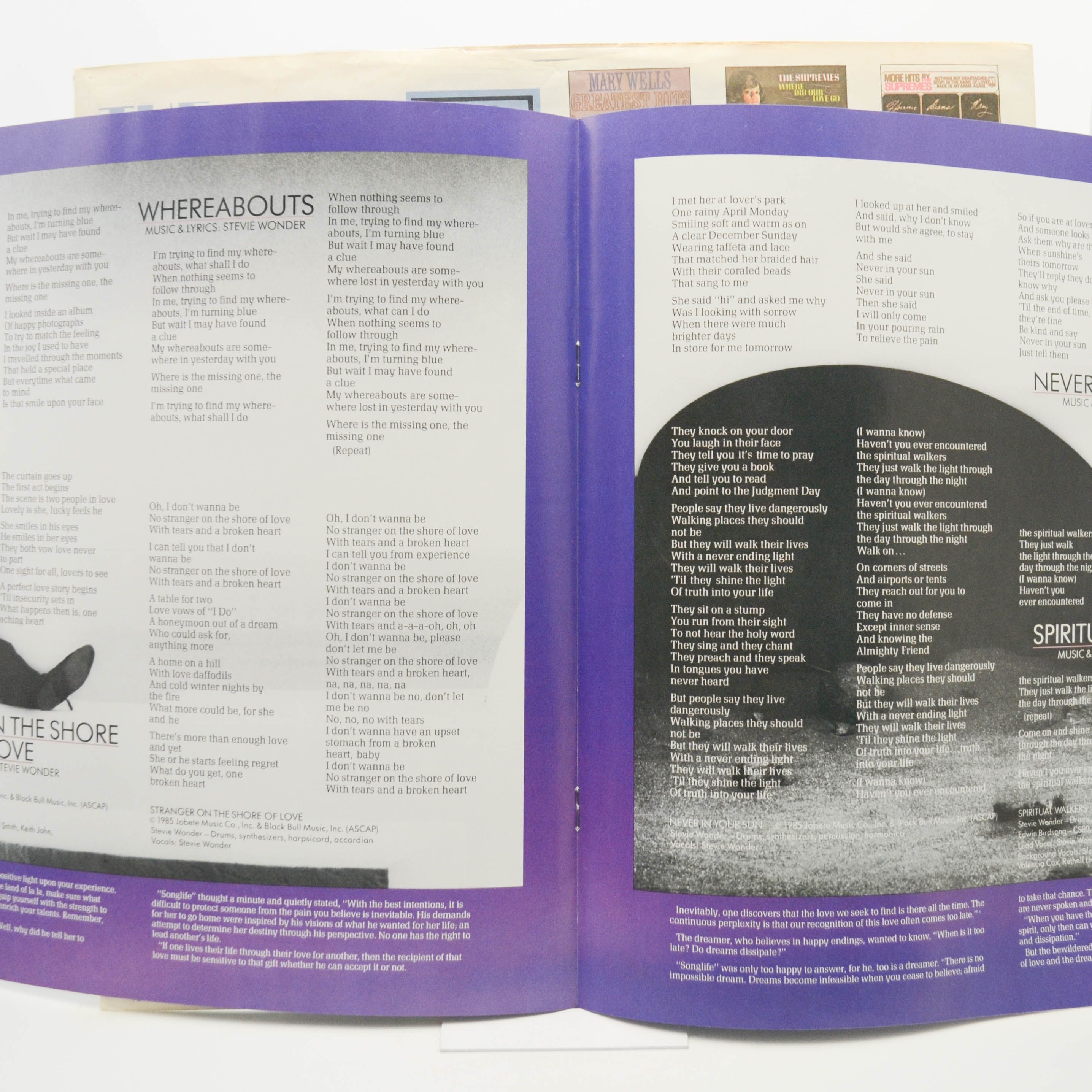 Stevie Wonder — In Square Circle (booklet), 1985
