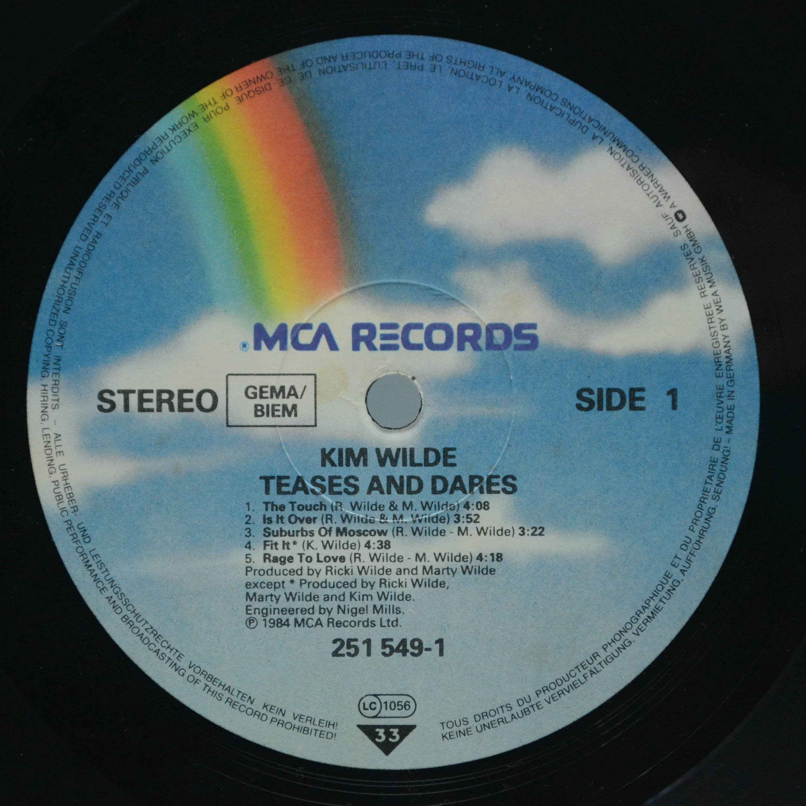 Kim Wilde — Teases & Dares, 1984