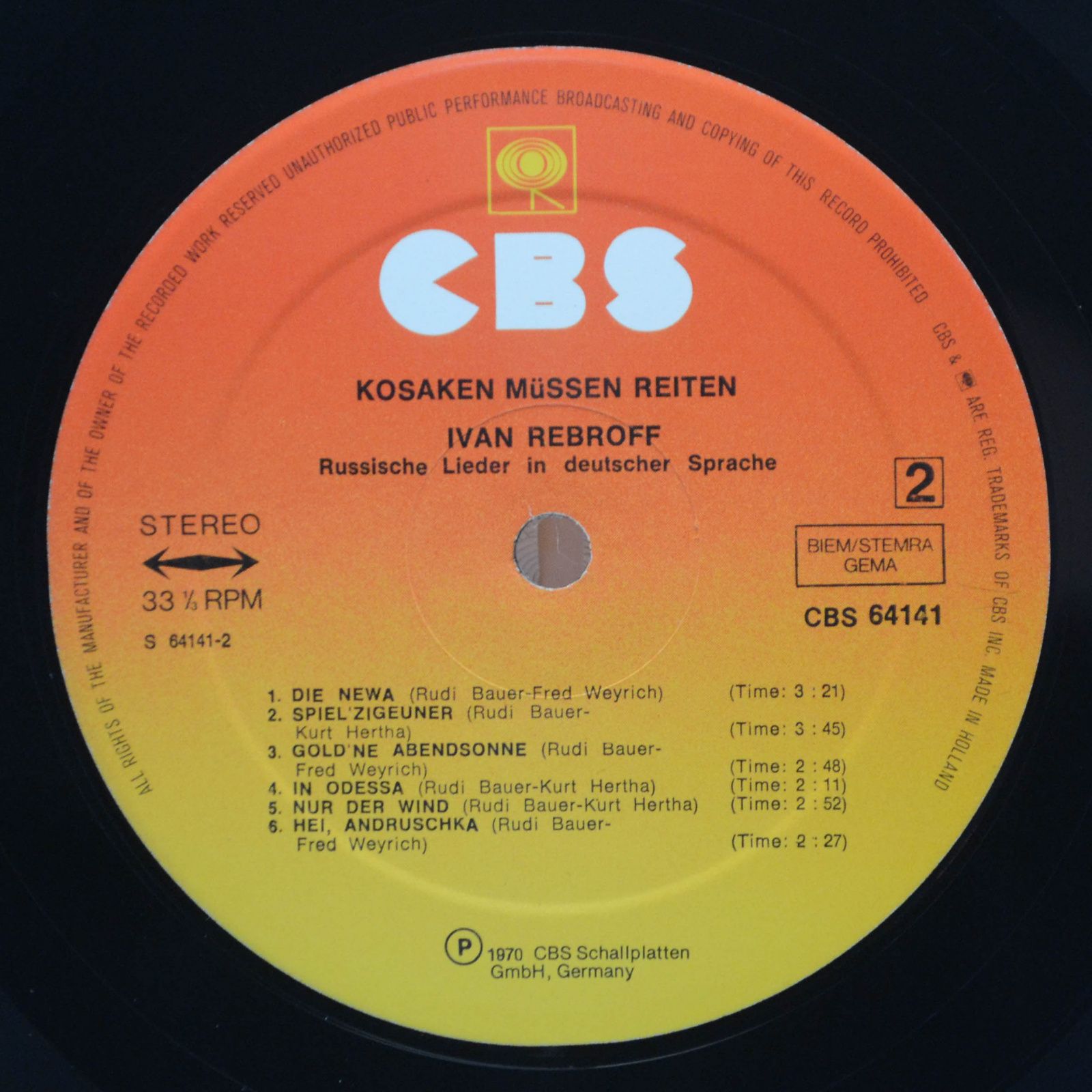 Ivan Rebroff — Kosaken Müssen Reiten, 1970