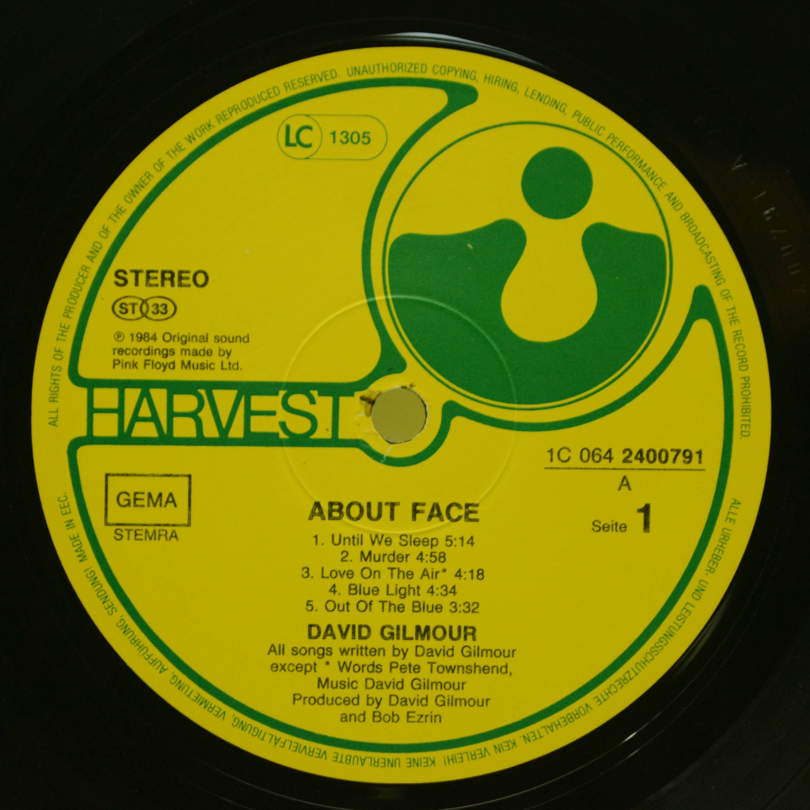 David Gilmour — About Face, 1984