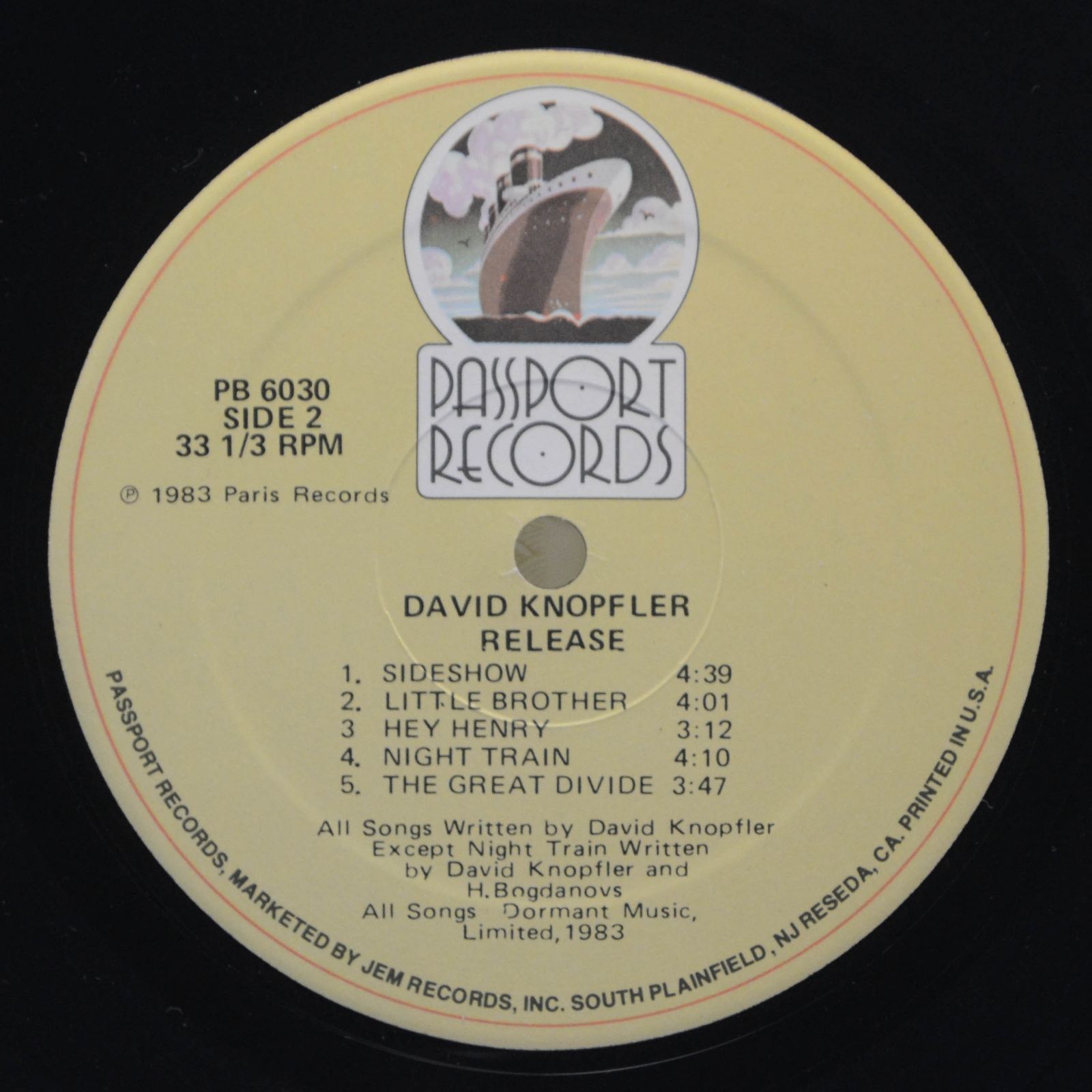 David Knopfler — Release (USA), 1983