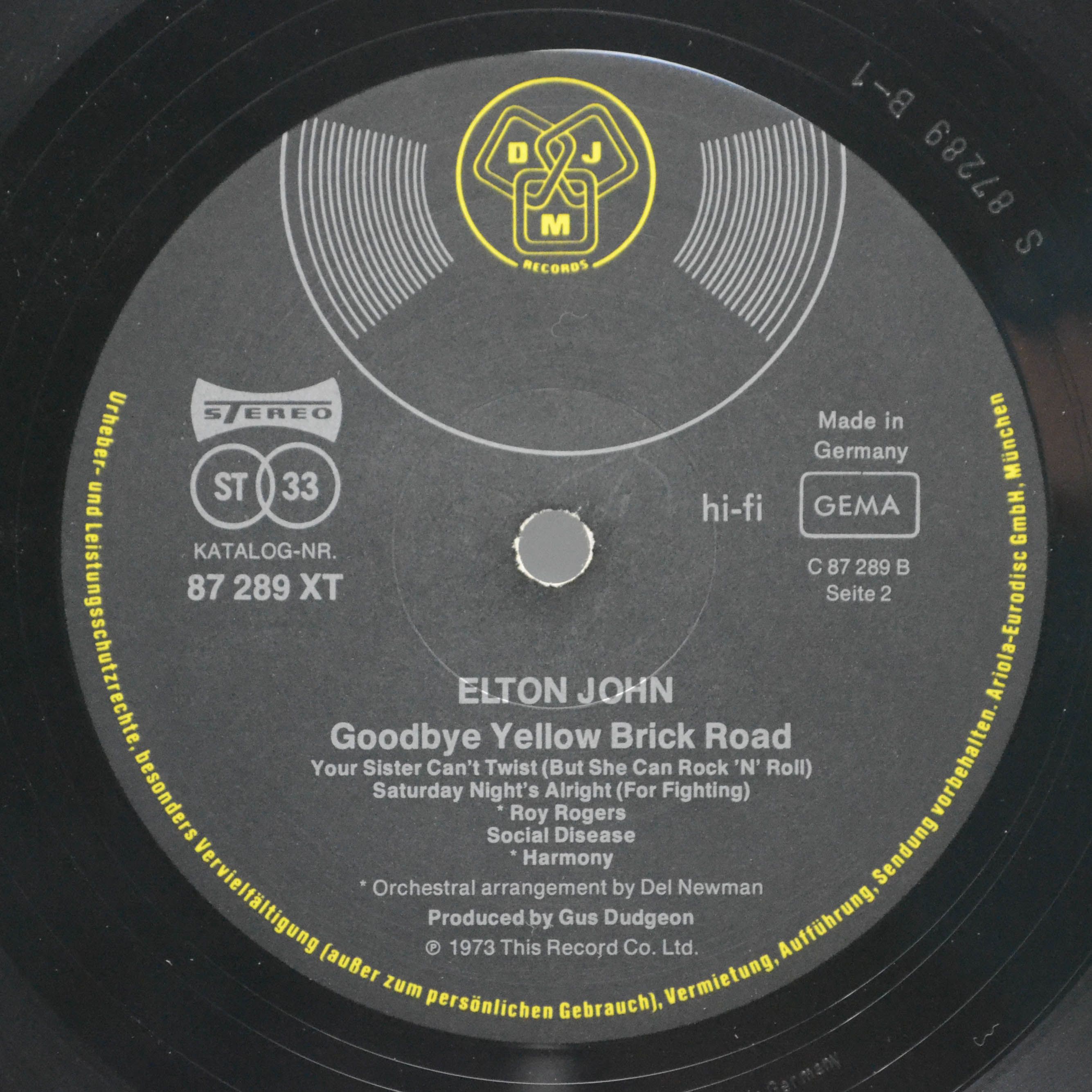 Elton John — Goodbye Yellow Brick Road (2LP), 1973