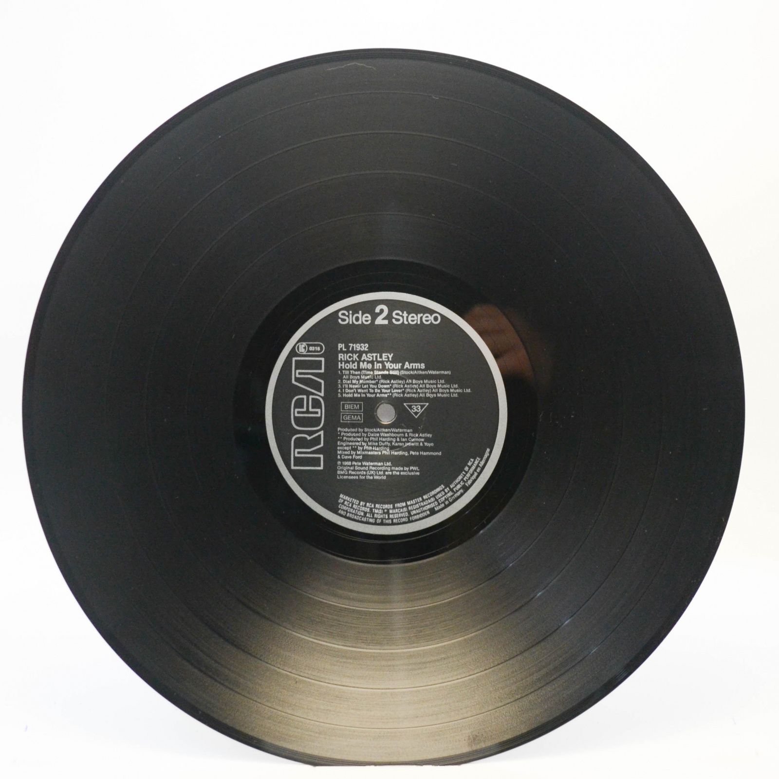 Rick Astley — Hold Me In Your Arms, 1988