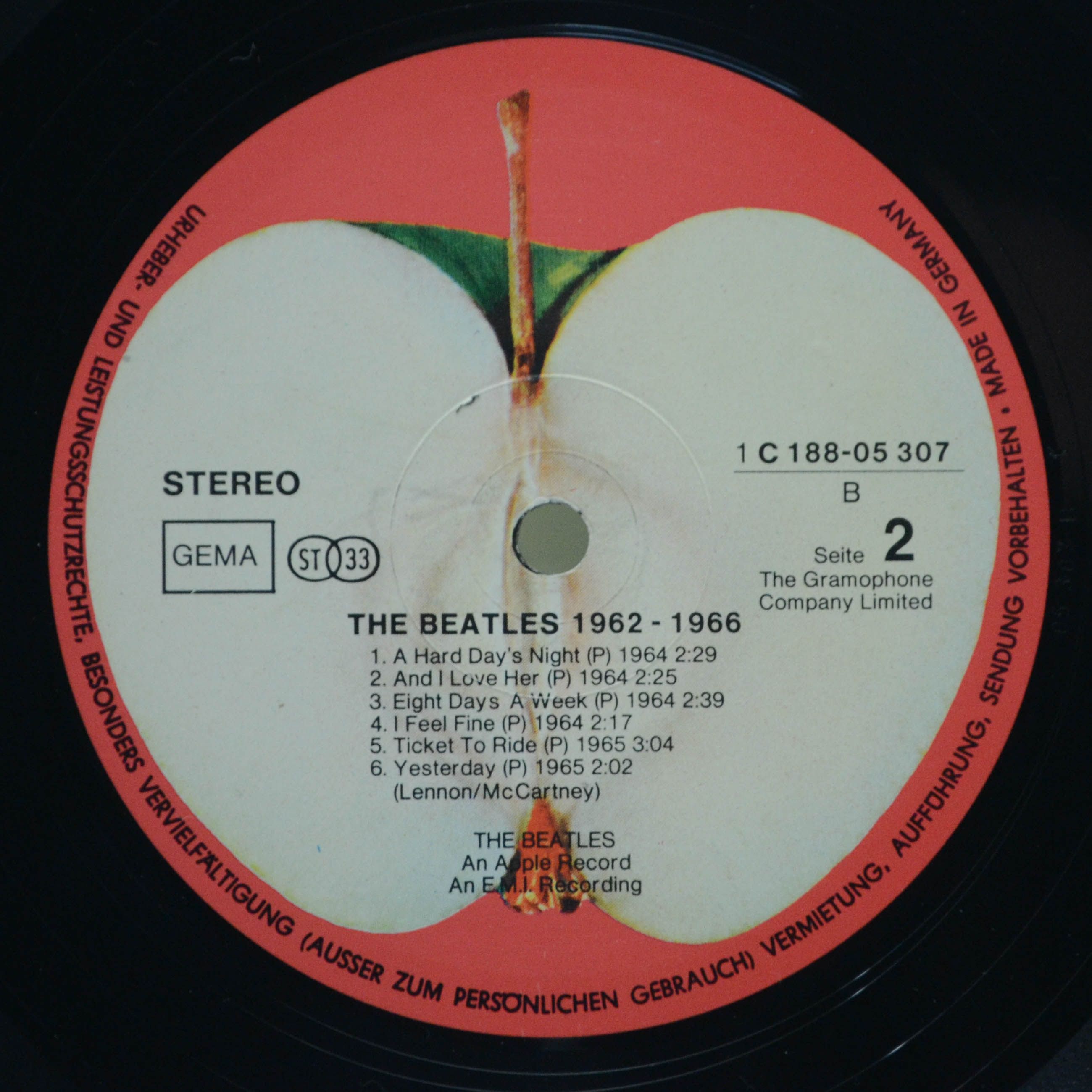 Beatles — 1962-1966 (2LP), 1973