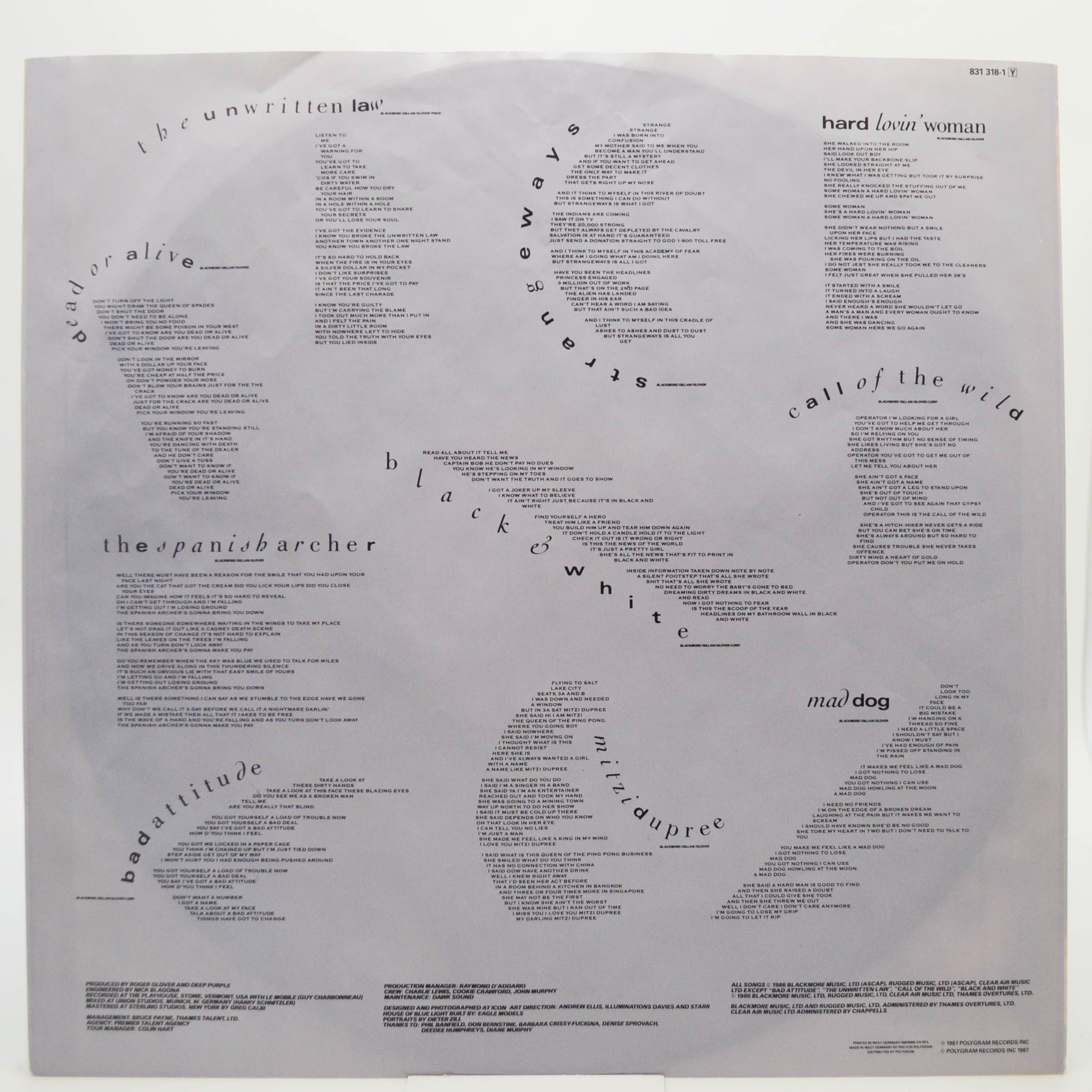 Deep Purple — The House Of Blue Light, 1987