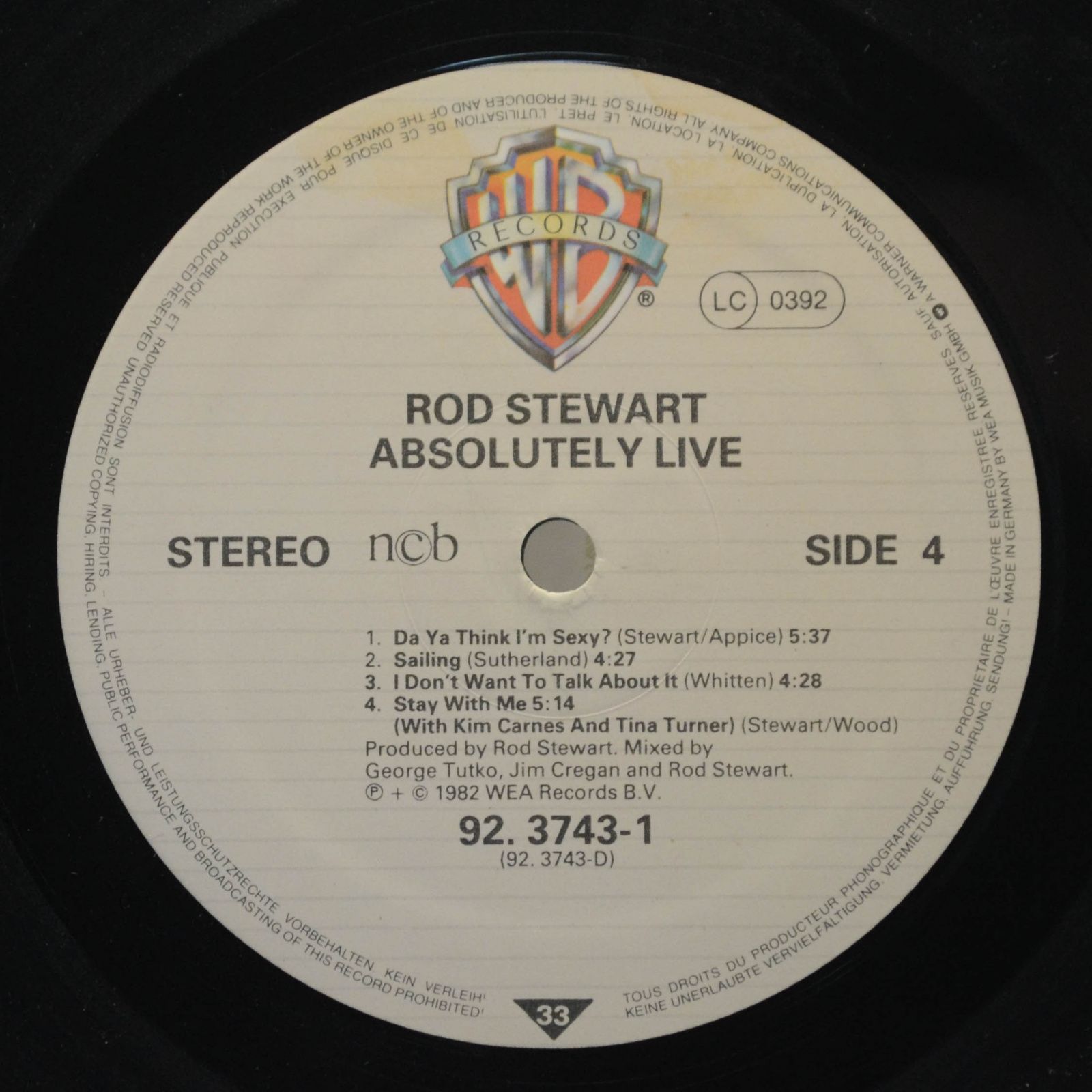 Rod Stewart — Absolutely Live (2LP), 1982
