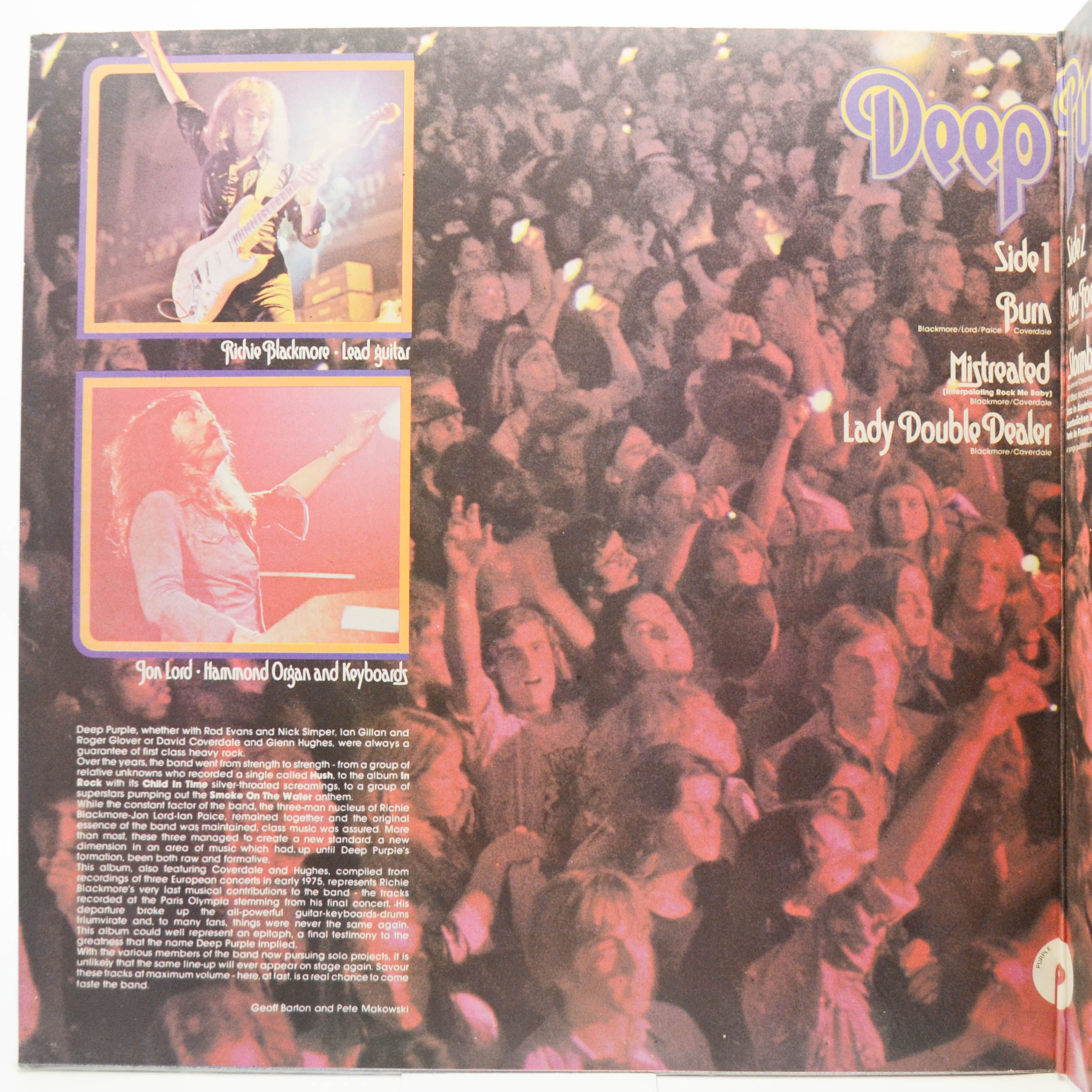 Deep Purple — Made In Europe (UK), 1976