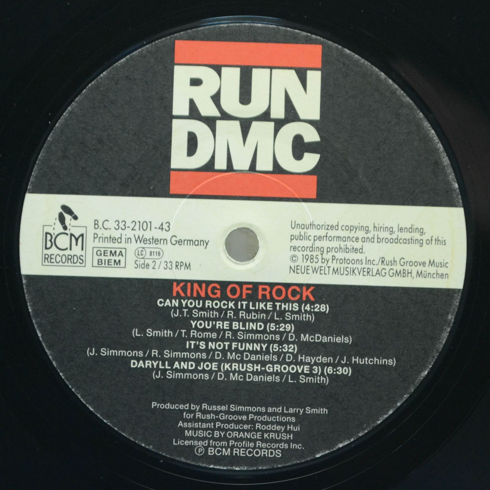 Run-D.M.C. — King Of Rock, 1988