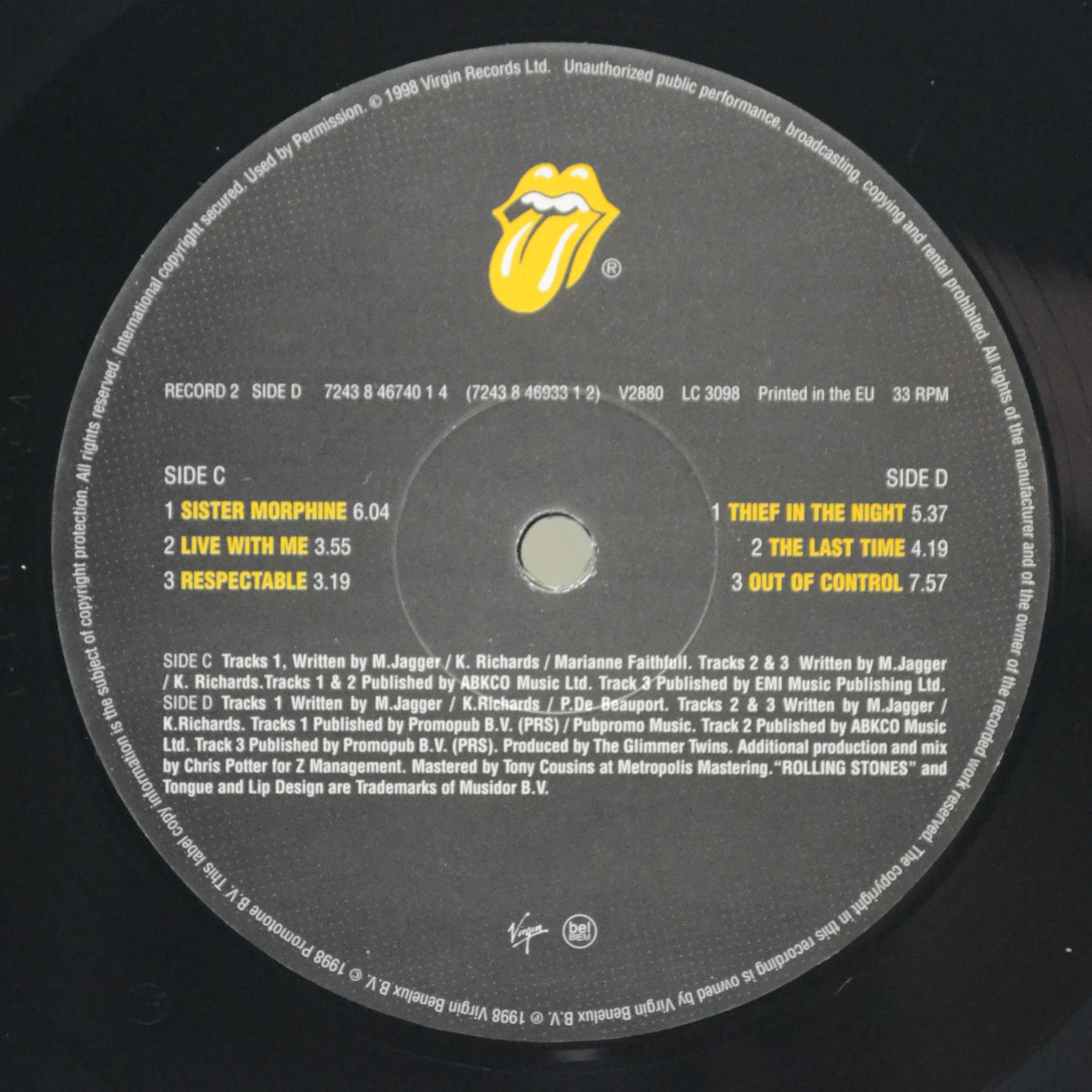 Rolling Stones — No Security (2LP), 1998