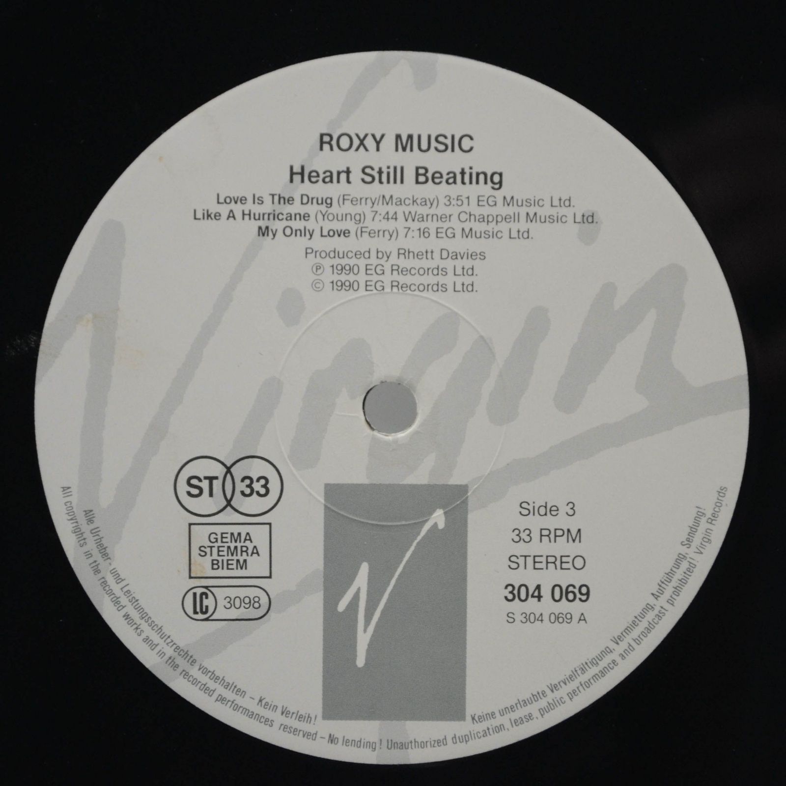 Roxy Music — Heart Still Beating (2LP), 1990