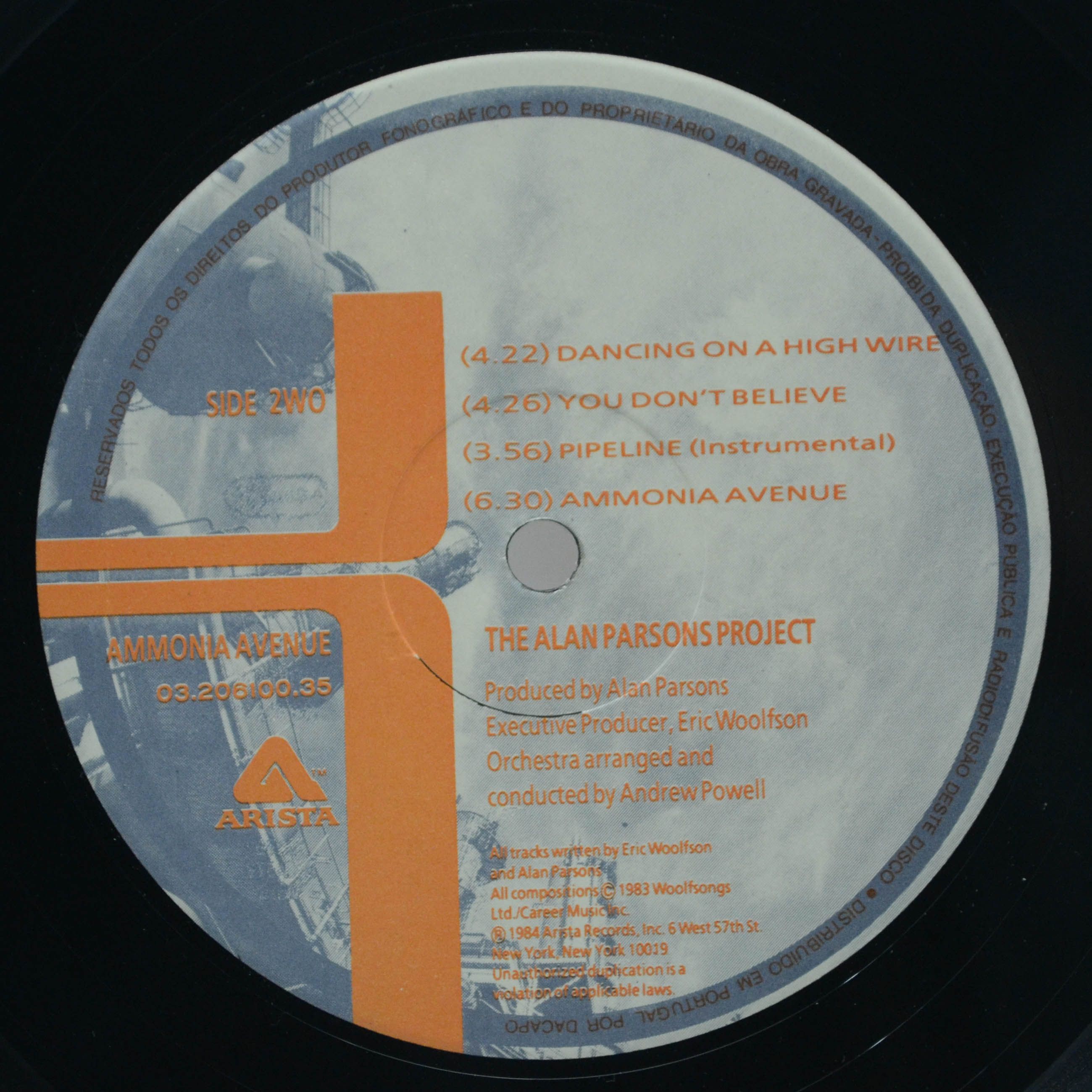 Alan Parsons Project — Ammonia Avenue, 1984