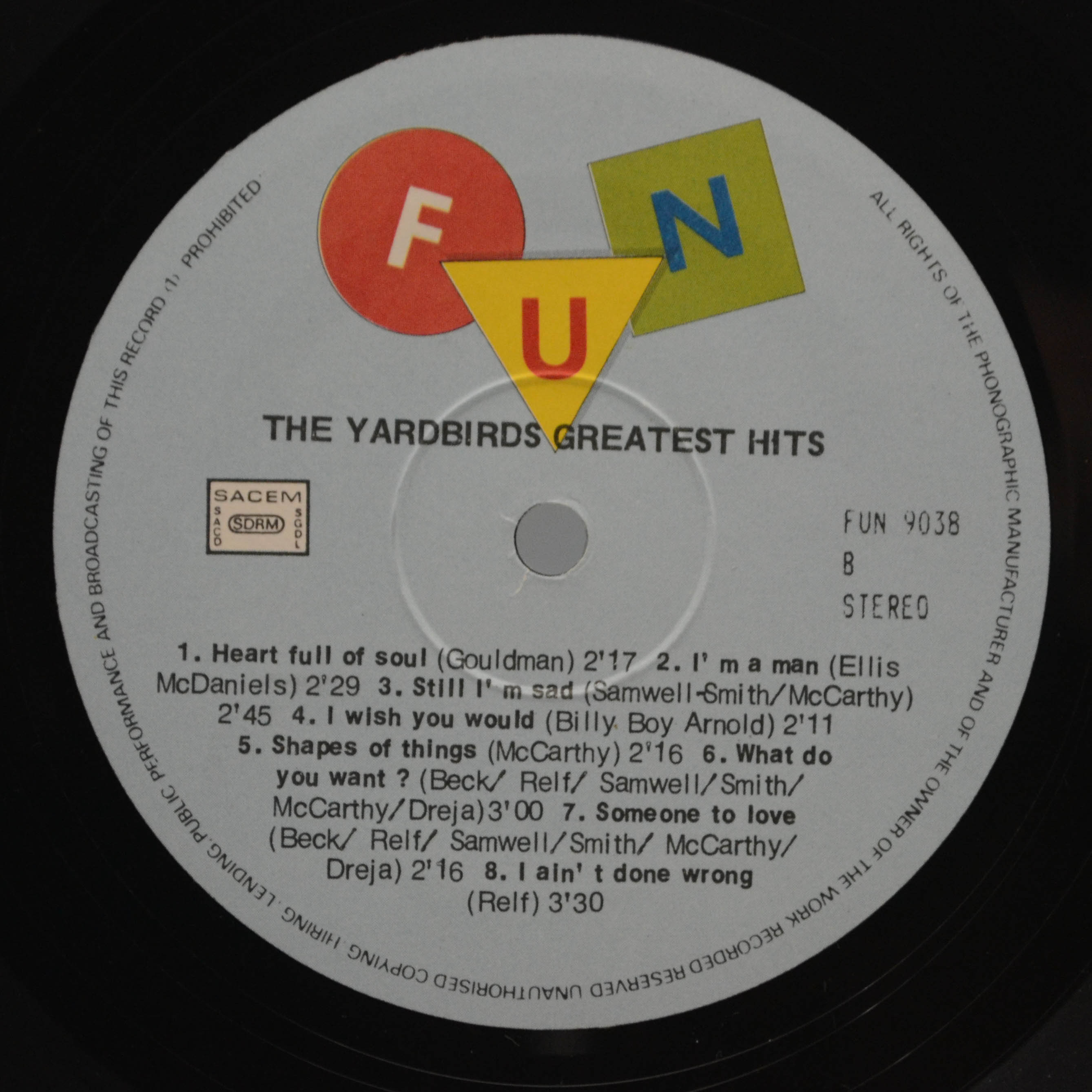 Yardbirds — Greatest Hits, 1978