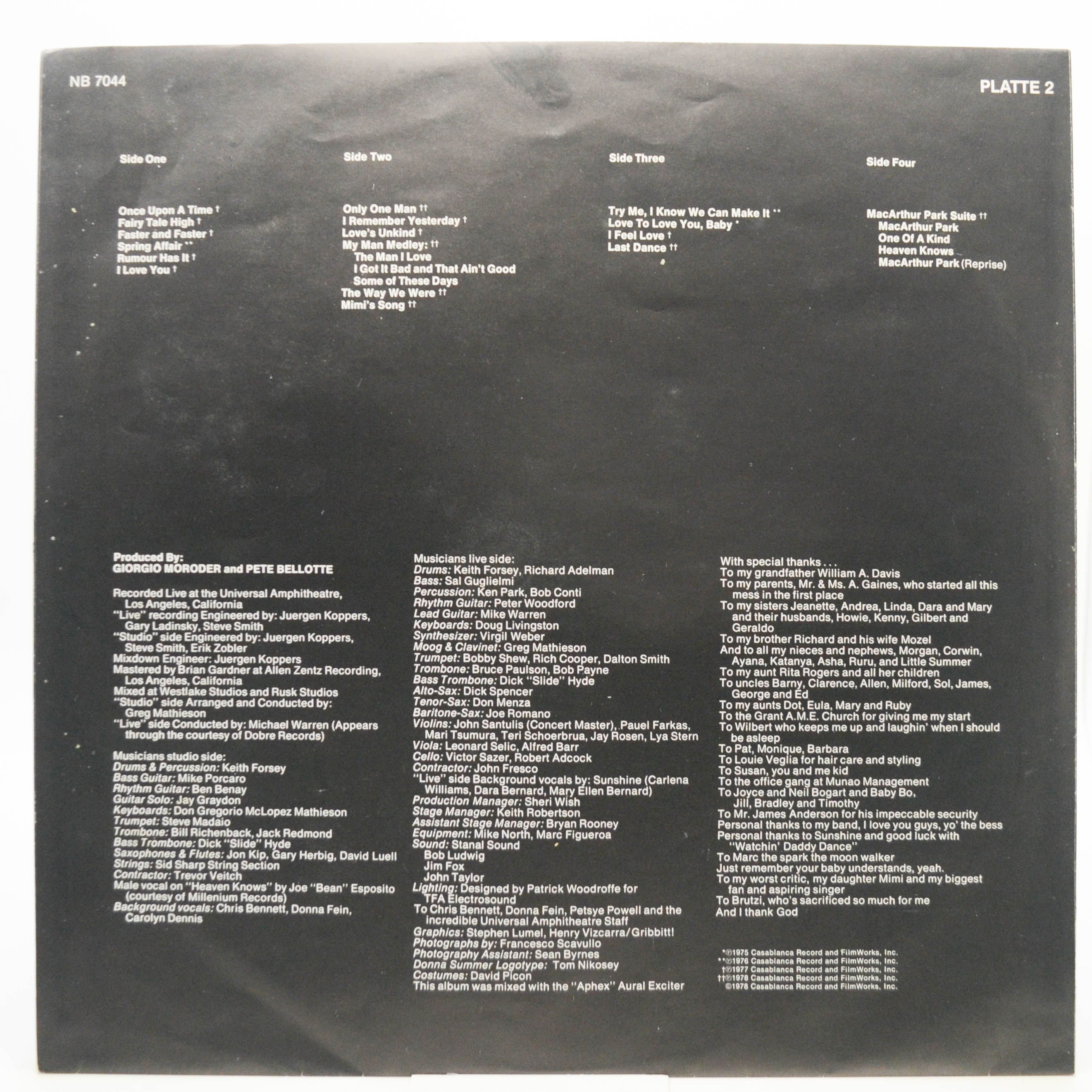 Donna Summer — Live And More (2LP), 1978