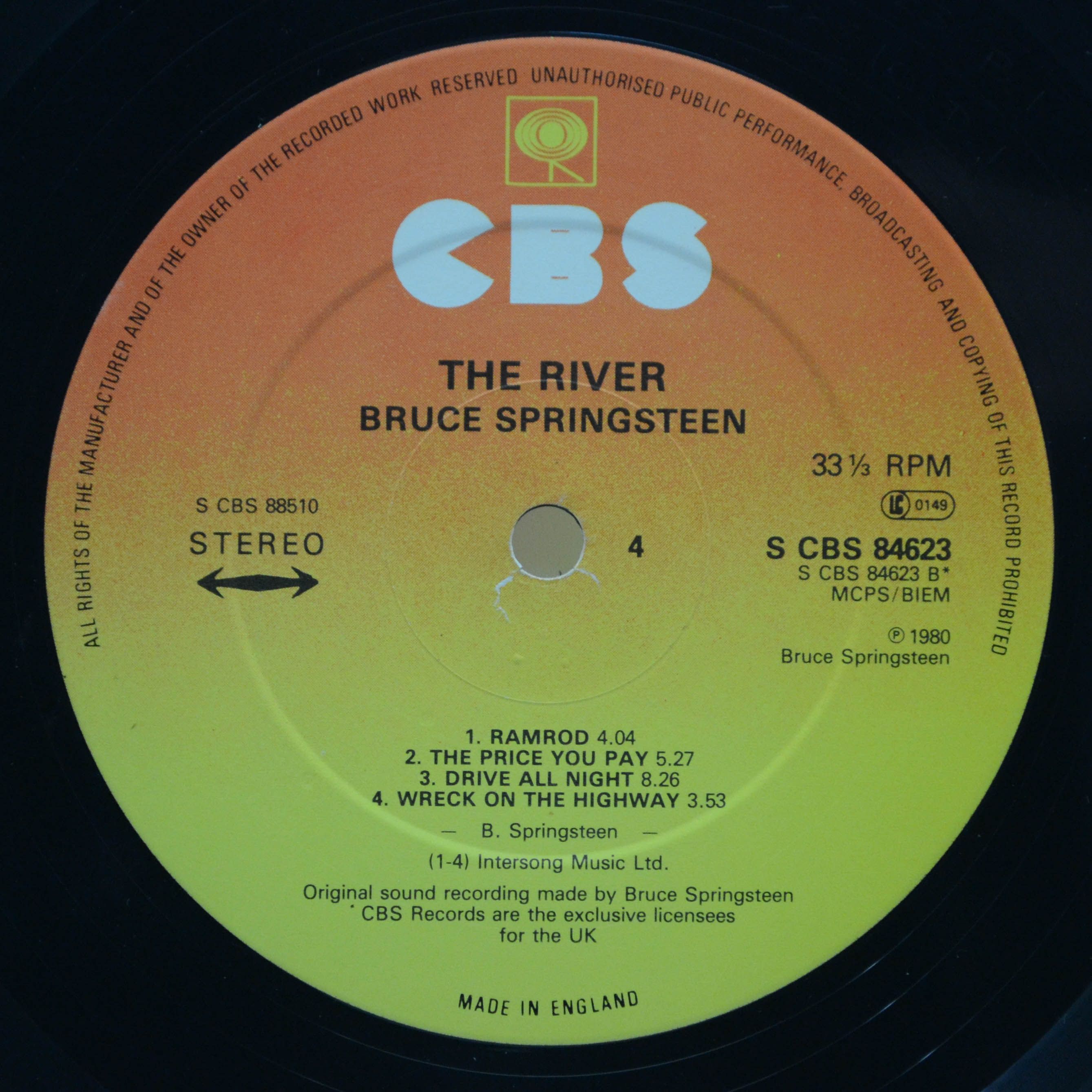 Bruce Springsteen — The River (2LP, UK), 1980
