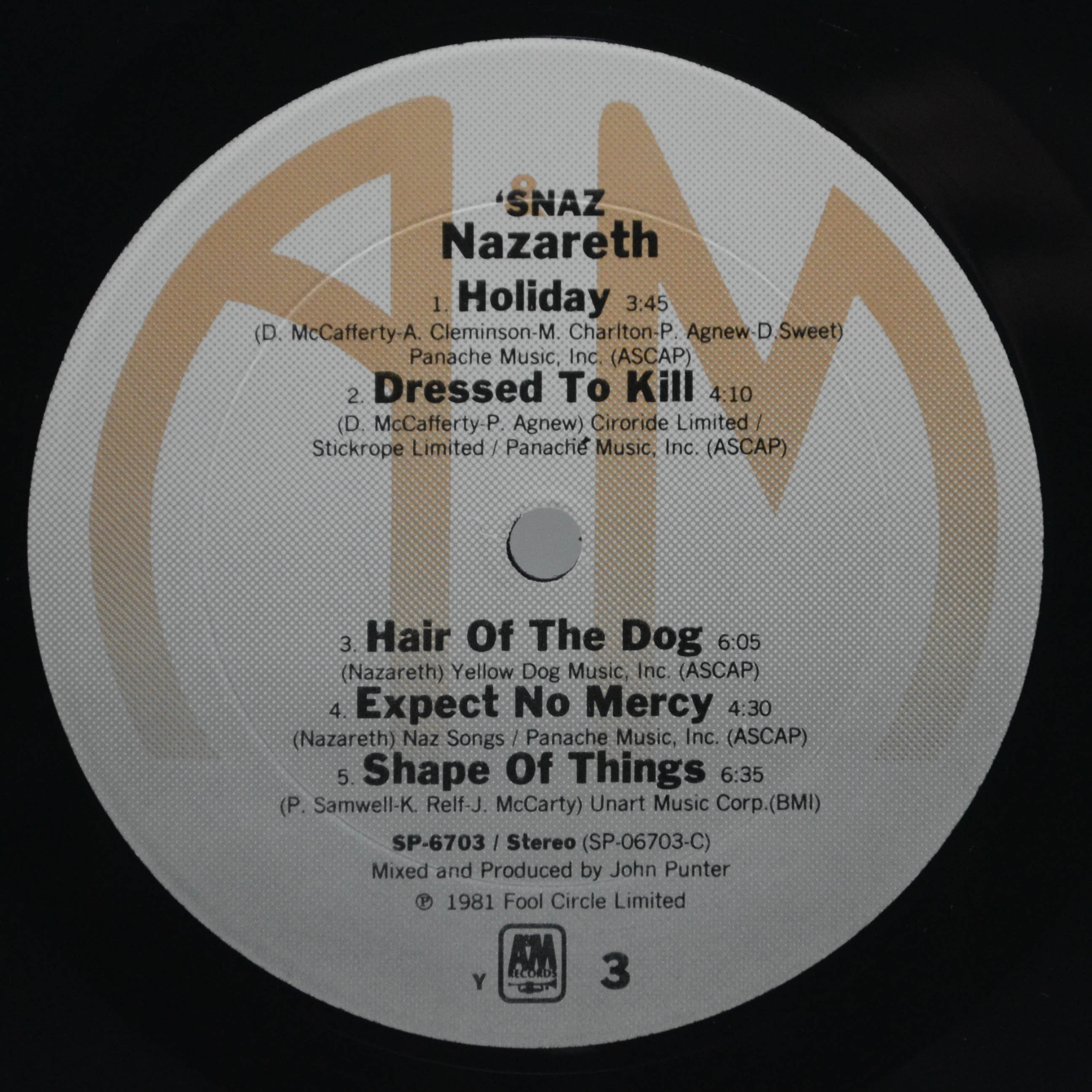 Nazareth — 'Snaz (2LP, USA, poster), 1981