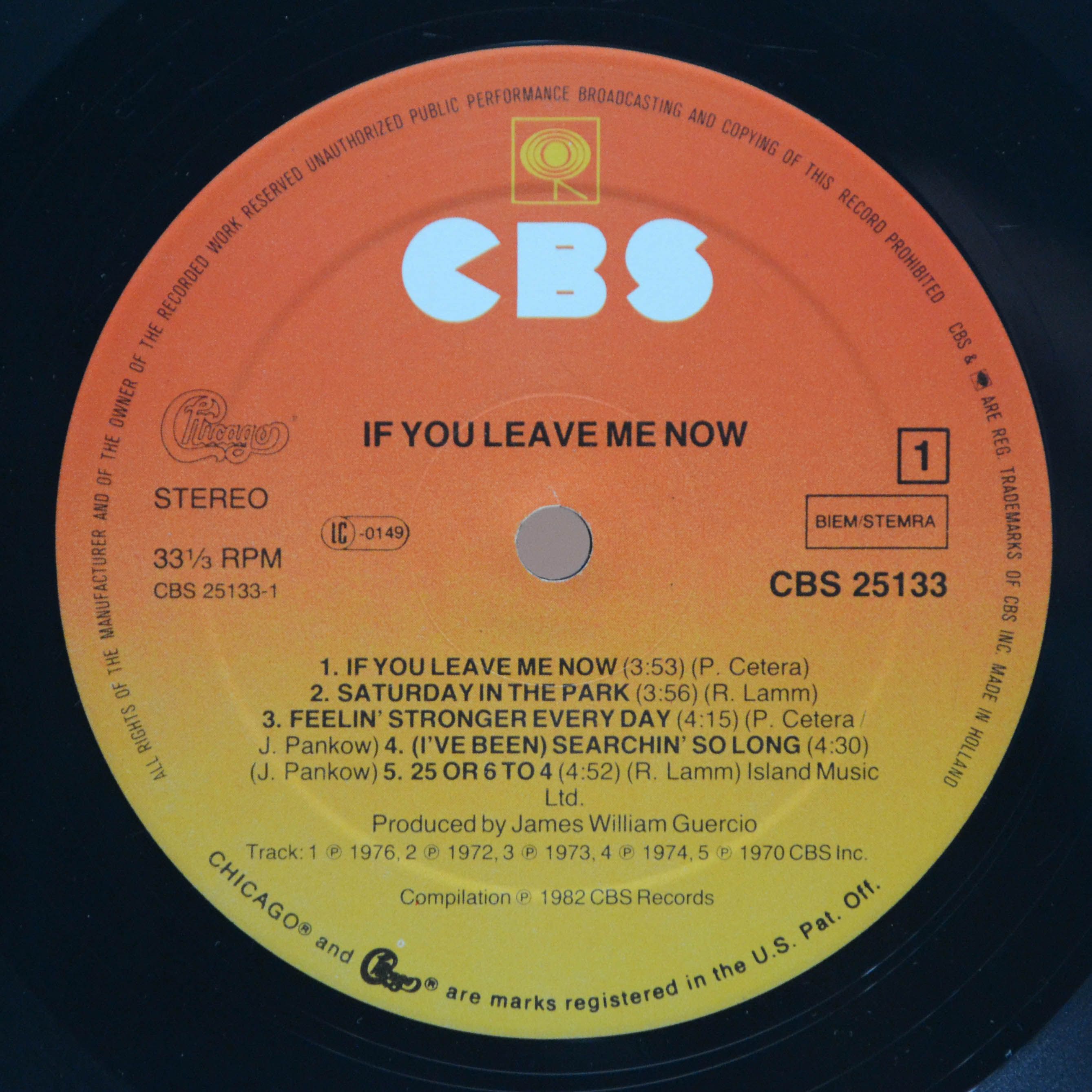 Chicago — If You Leave Me Now, 1982