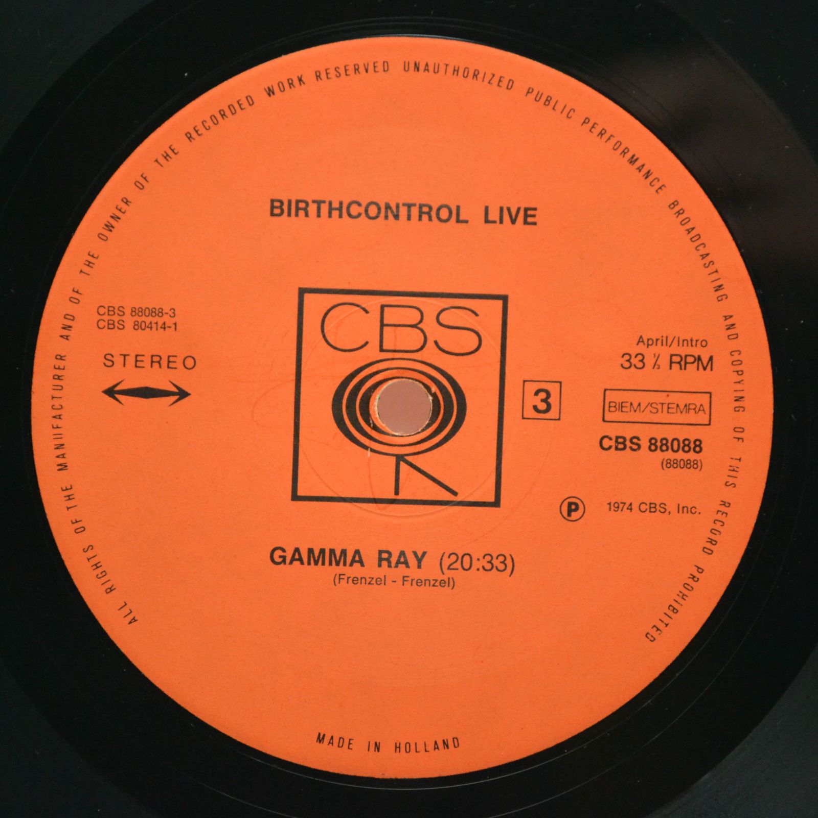 Birth Control — Birthcontrol Live (2LP), 1974
