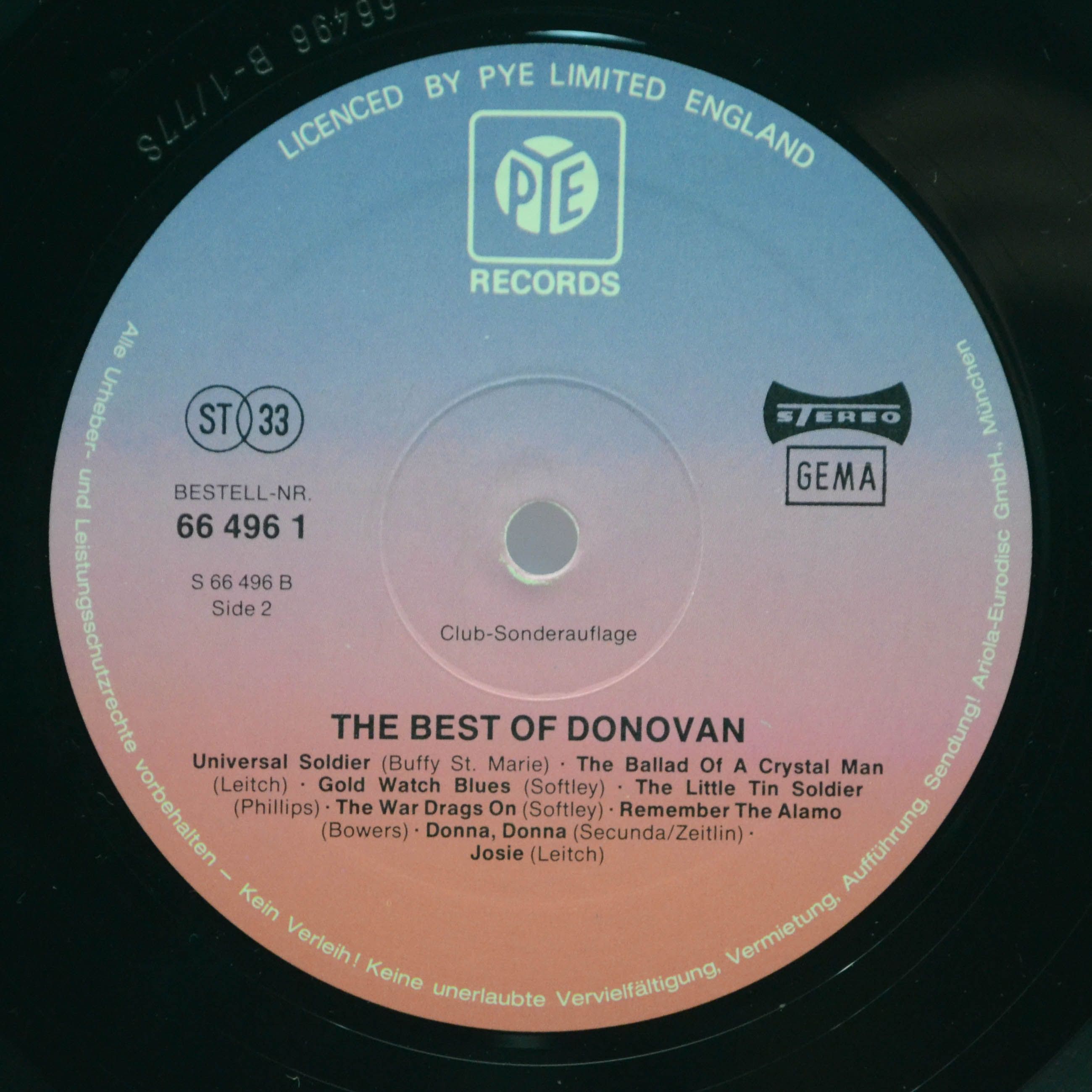 Donovan — The Best Of Donovan, 1977