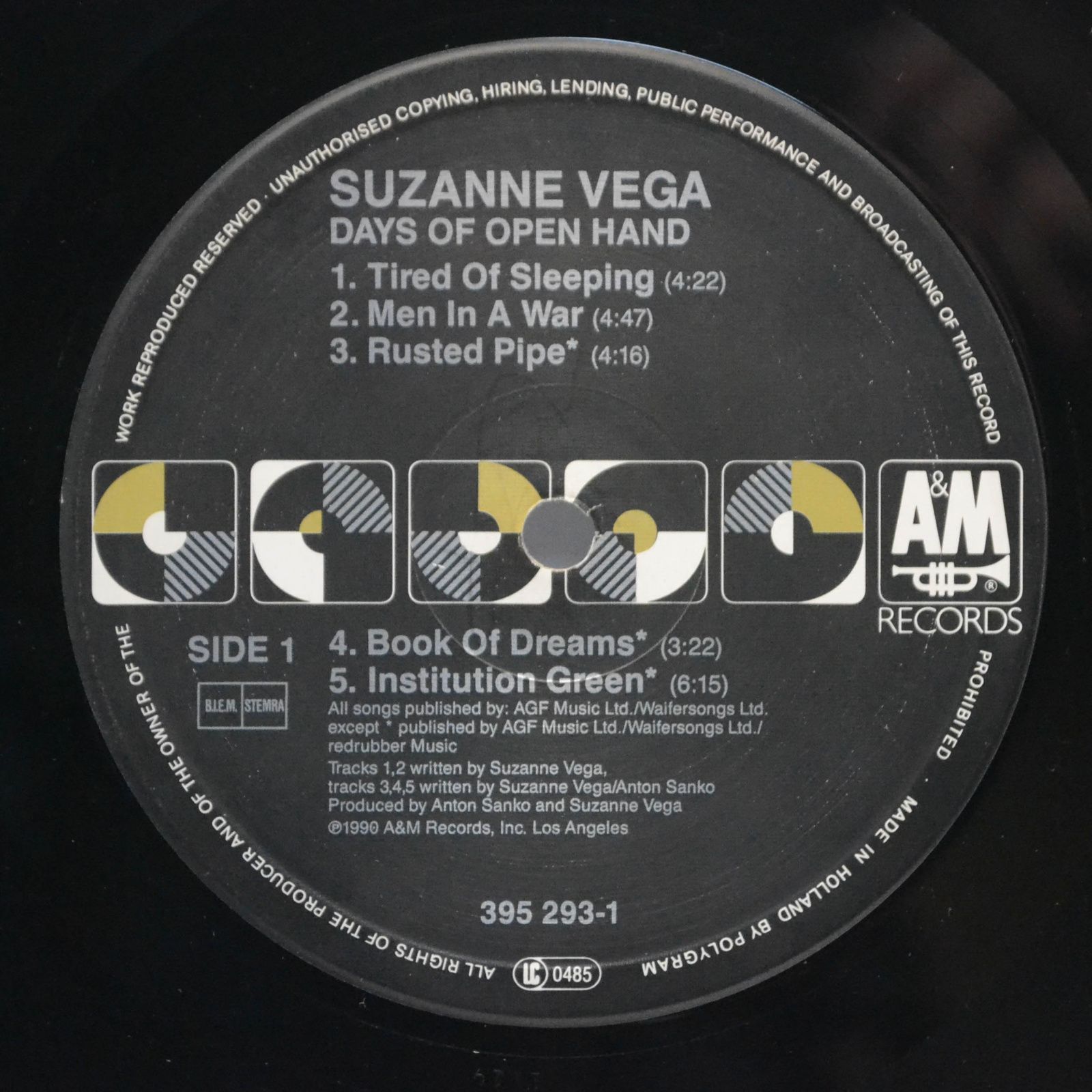 Suzanne Vega — Days Of Open Hand, 1990