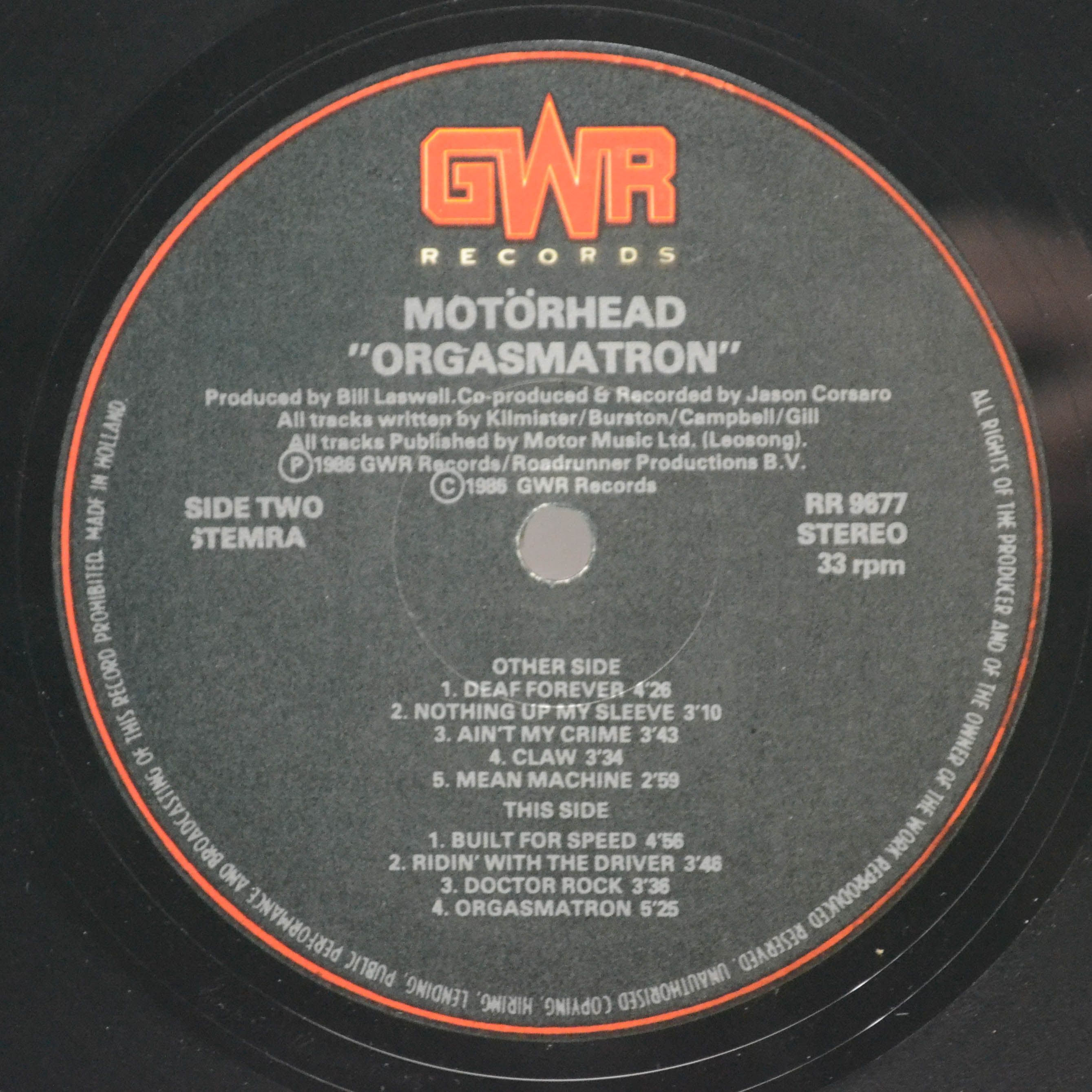 Motörhead — Orgasmatron, 1986