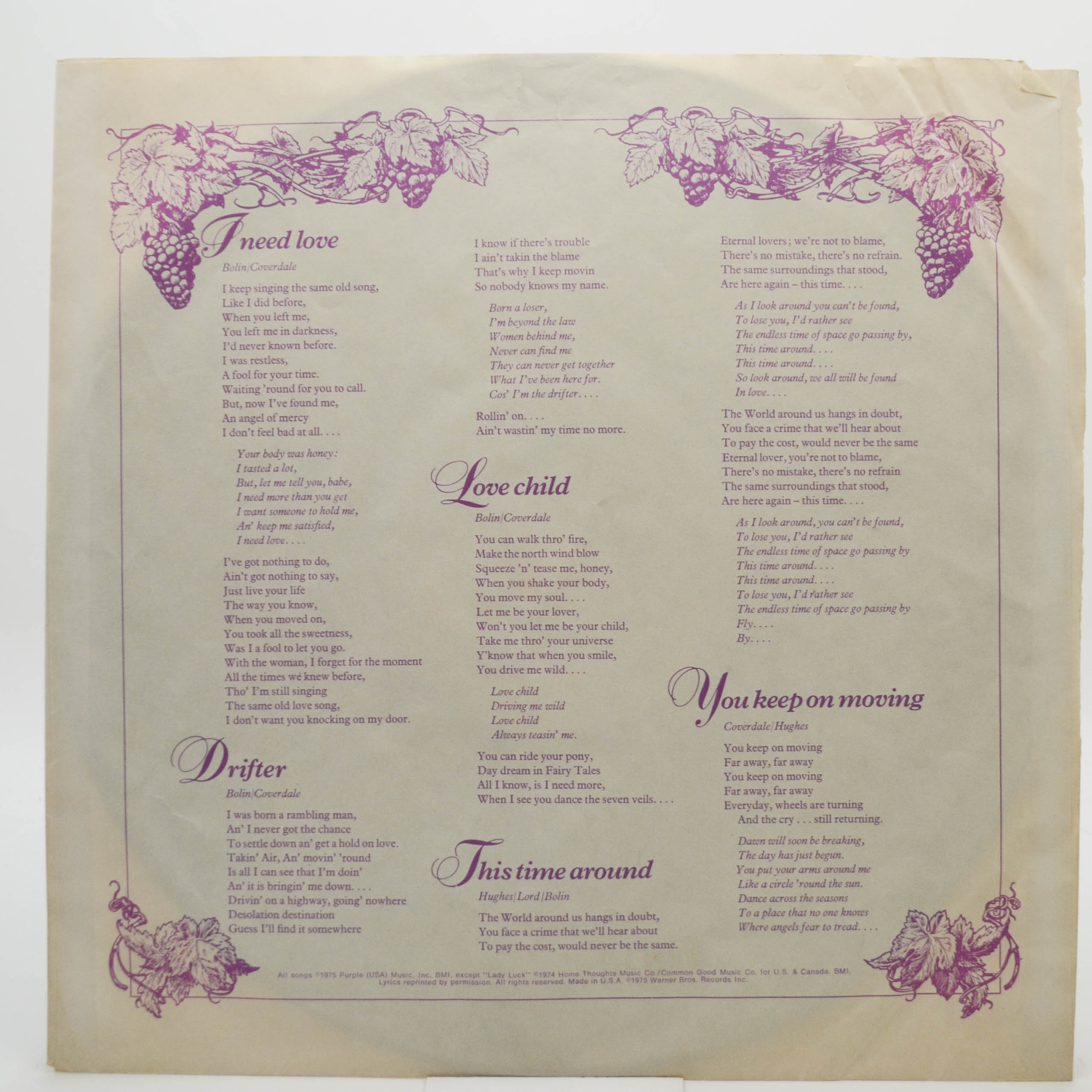 Deep Purple — Come Taste The Band (USA), 1975