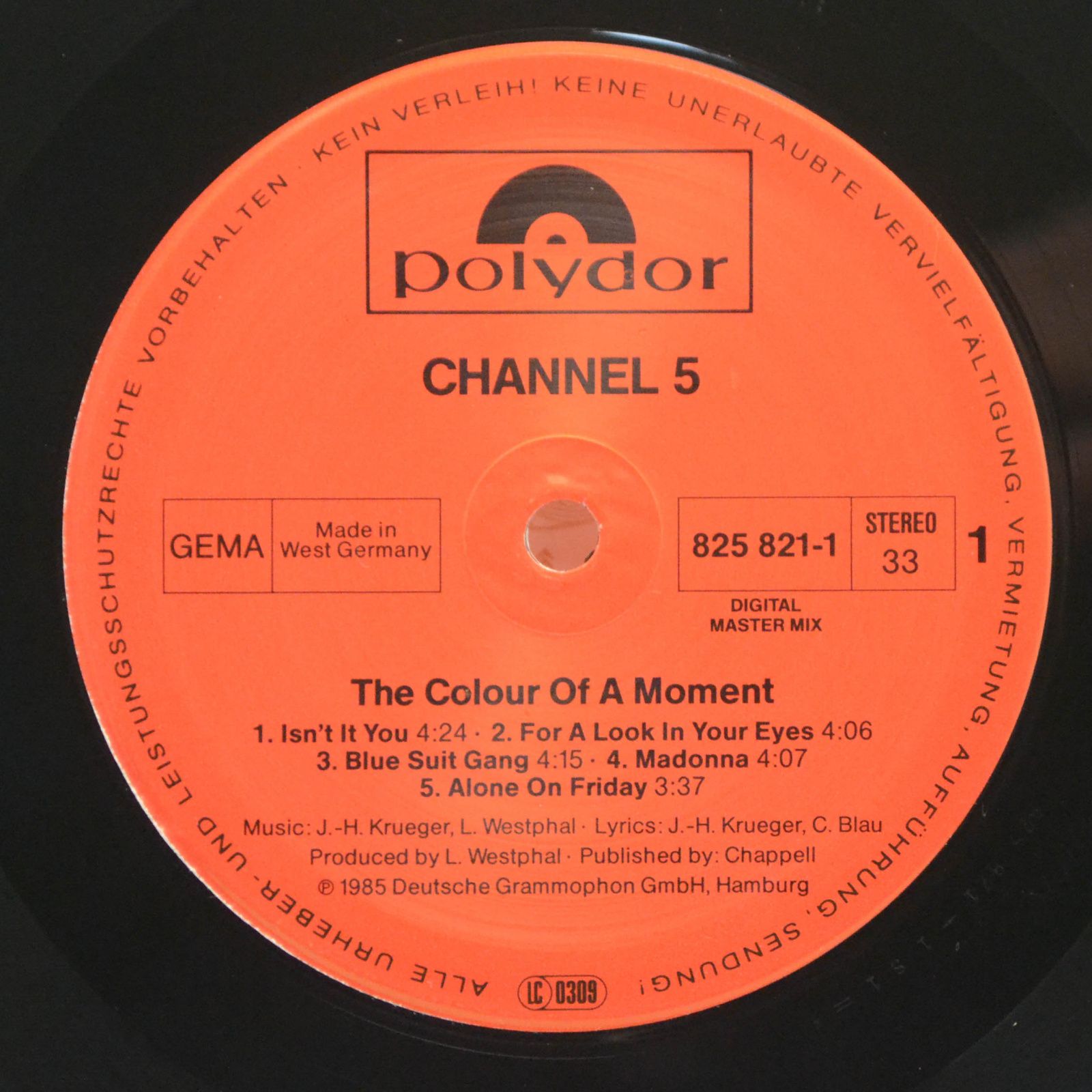 Channel 5 — The Colour Of A Moment, 1985
