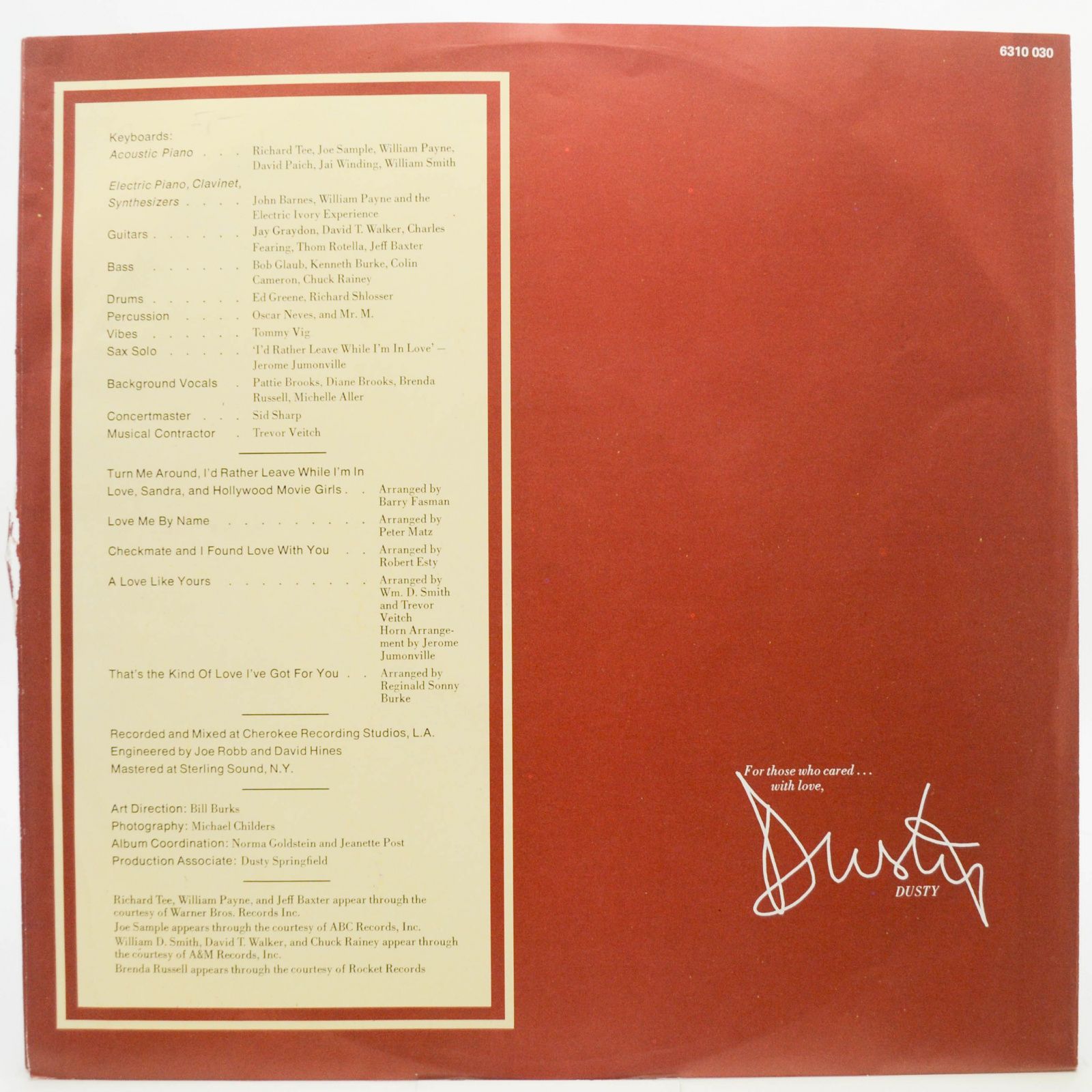 Dusty Springfield — It Begins Again..., 1978