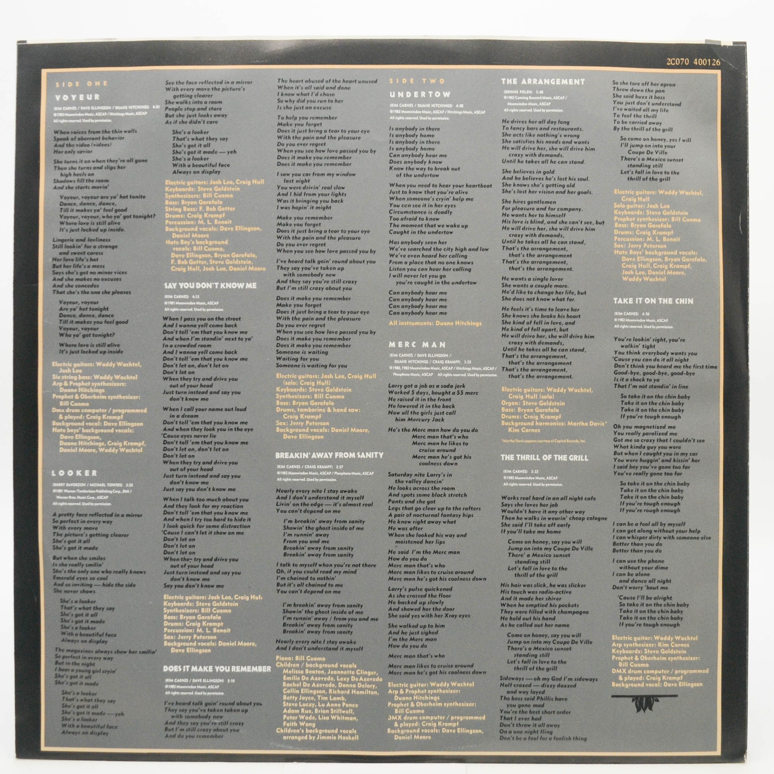 Kim Carnes — Voyeur, 1982