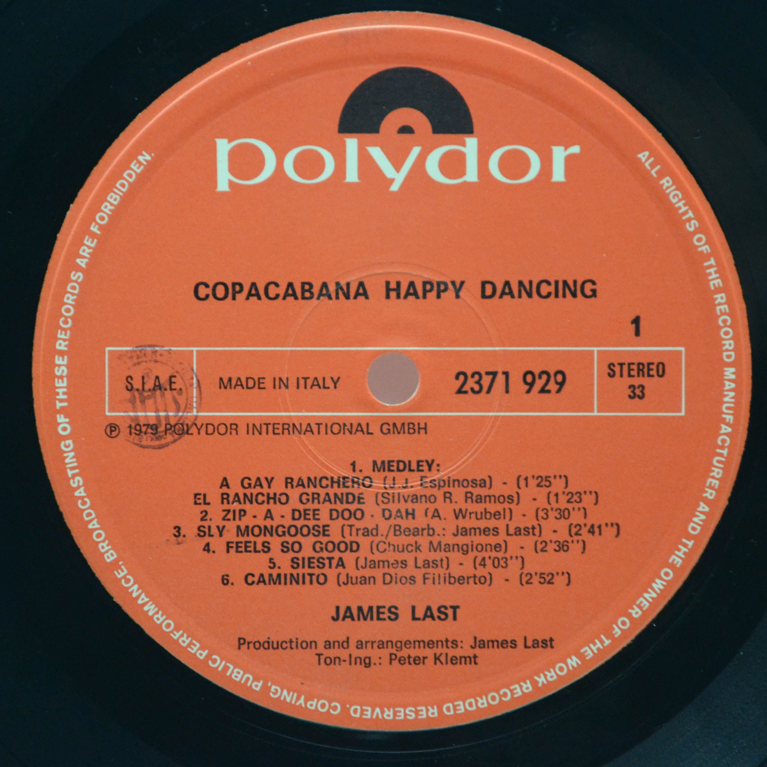 James Last — Copacabana Happy Dancing, 1979