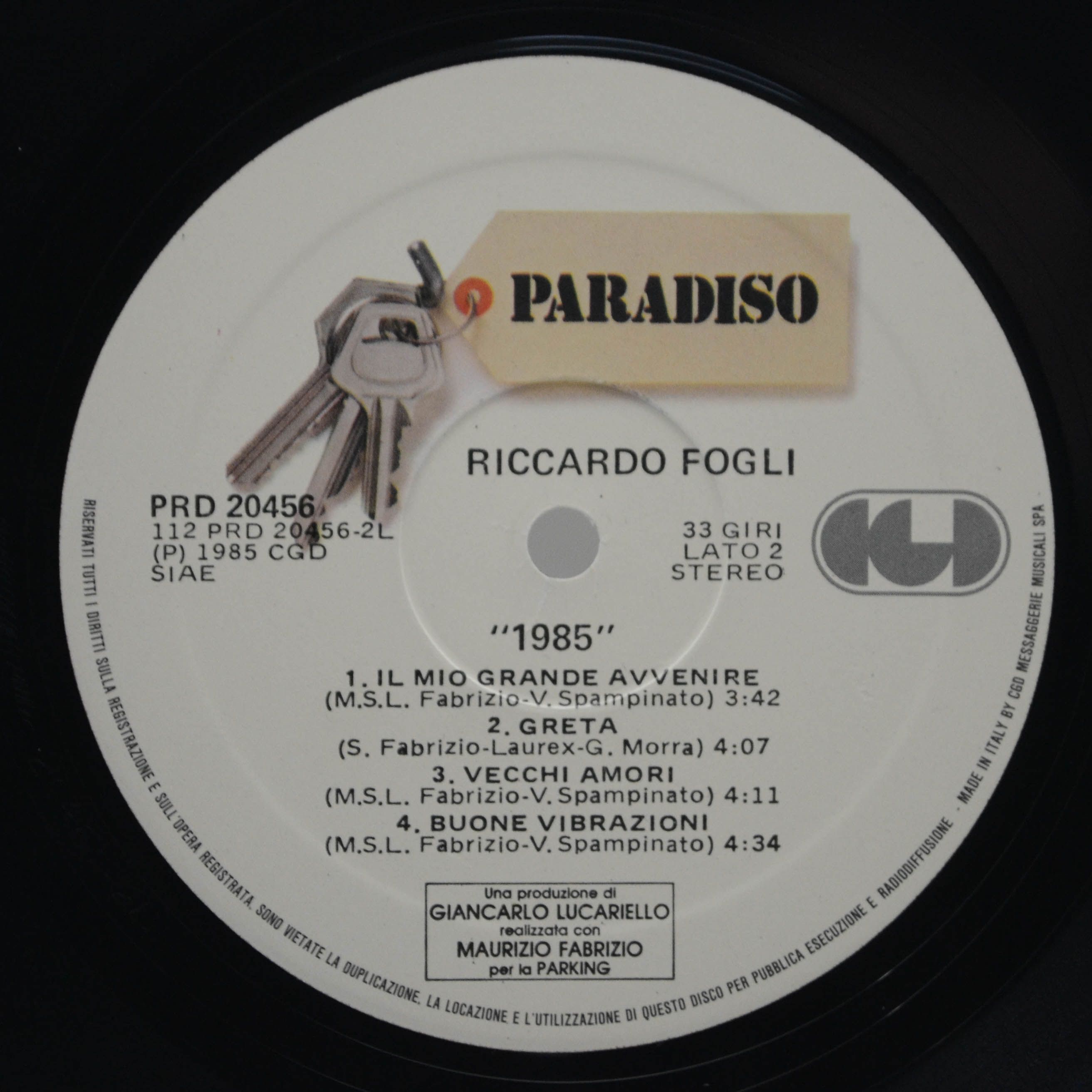 Riccardo Fogli — 1985 (1-st, Italy), 1985