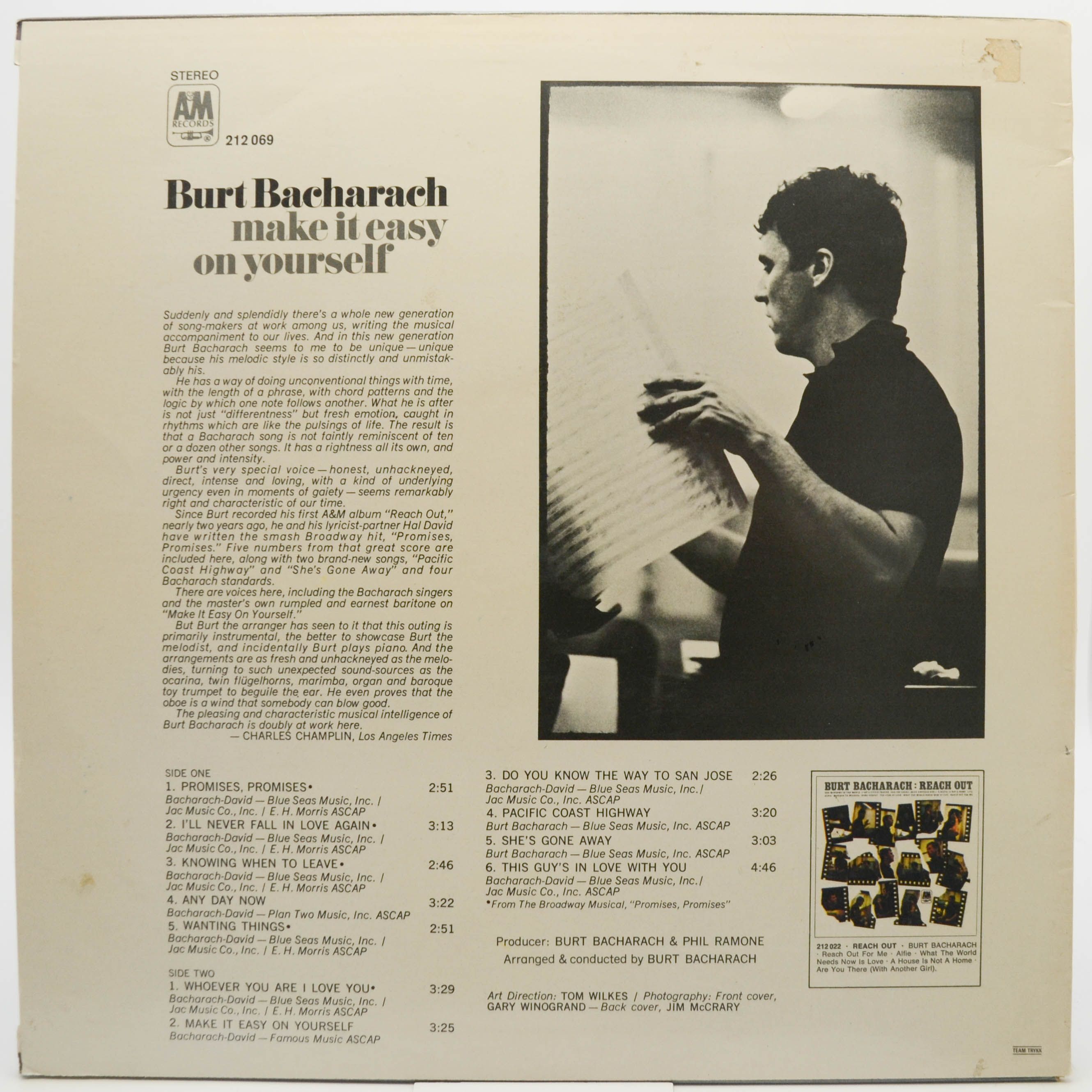 Burt Bacharach — Make It Easy On Yourself, 1969