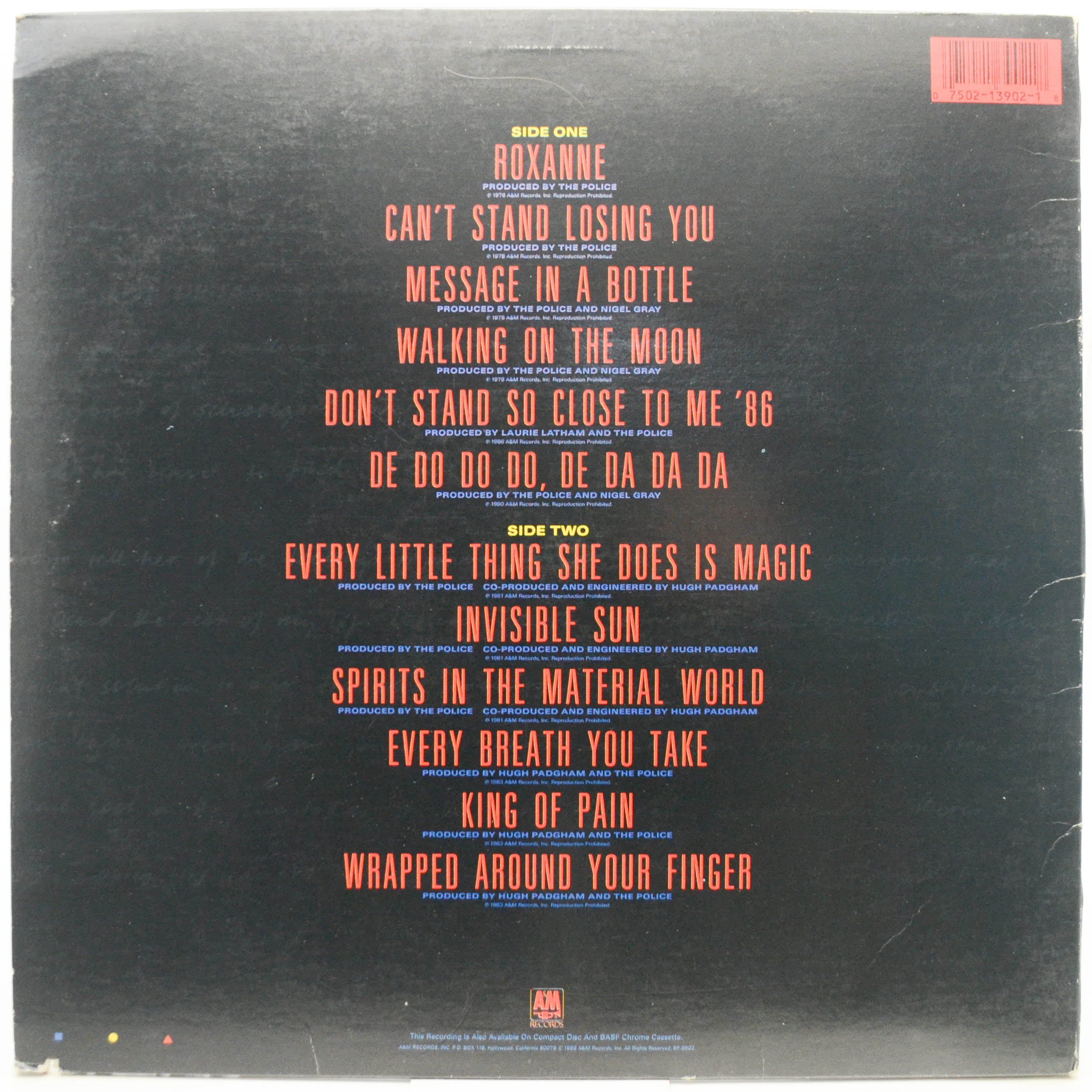 Police — Every Breath You Take (The Singles) (USA), 1986