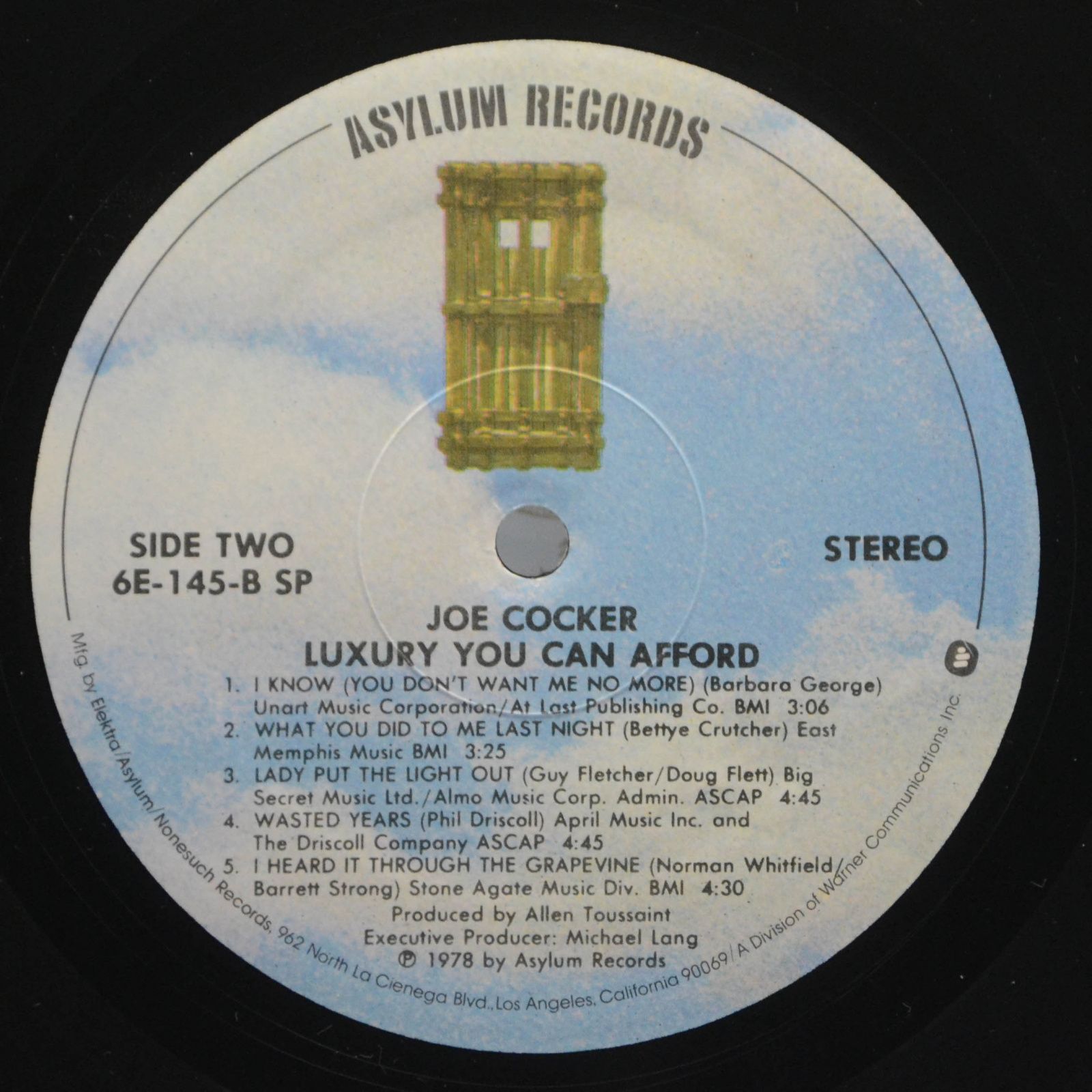 Joe Cocker — Luxury You Can Afford (USA), 1978