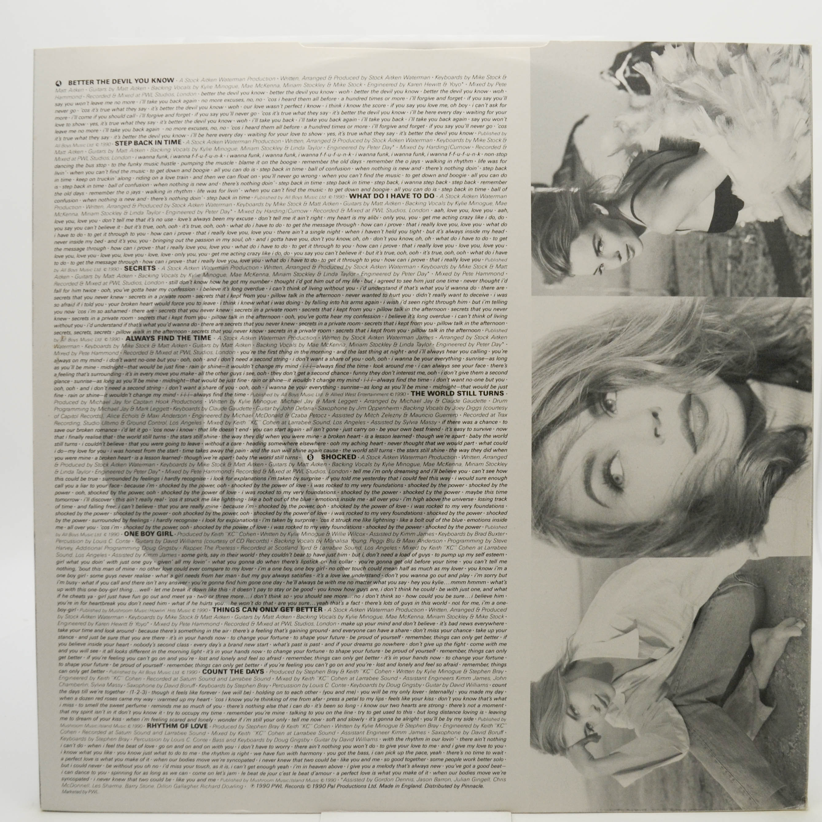 Kylie Minogue — Rhythm Of Love (UK), 1990