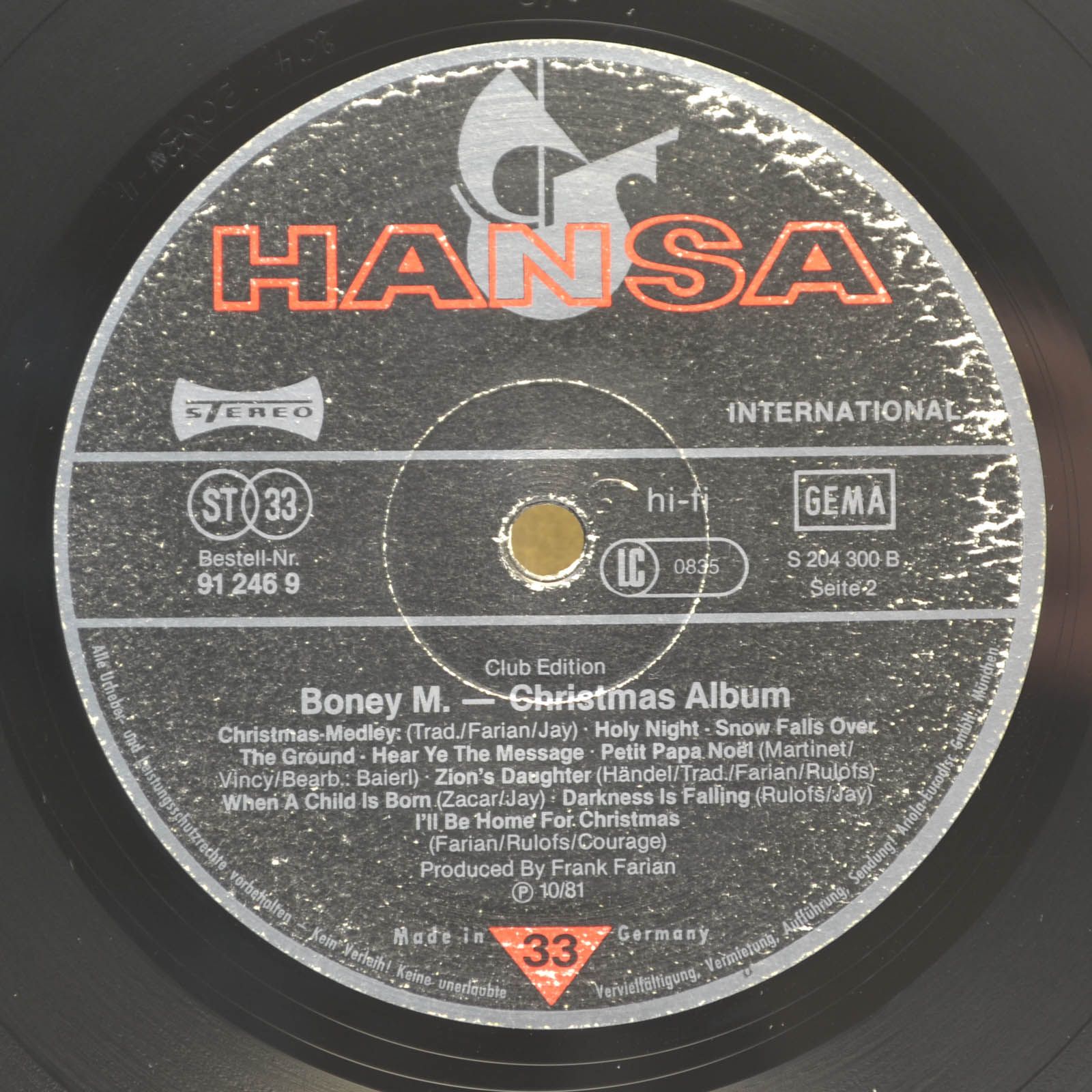 Boney M. — Christmas Album, 1981