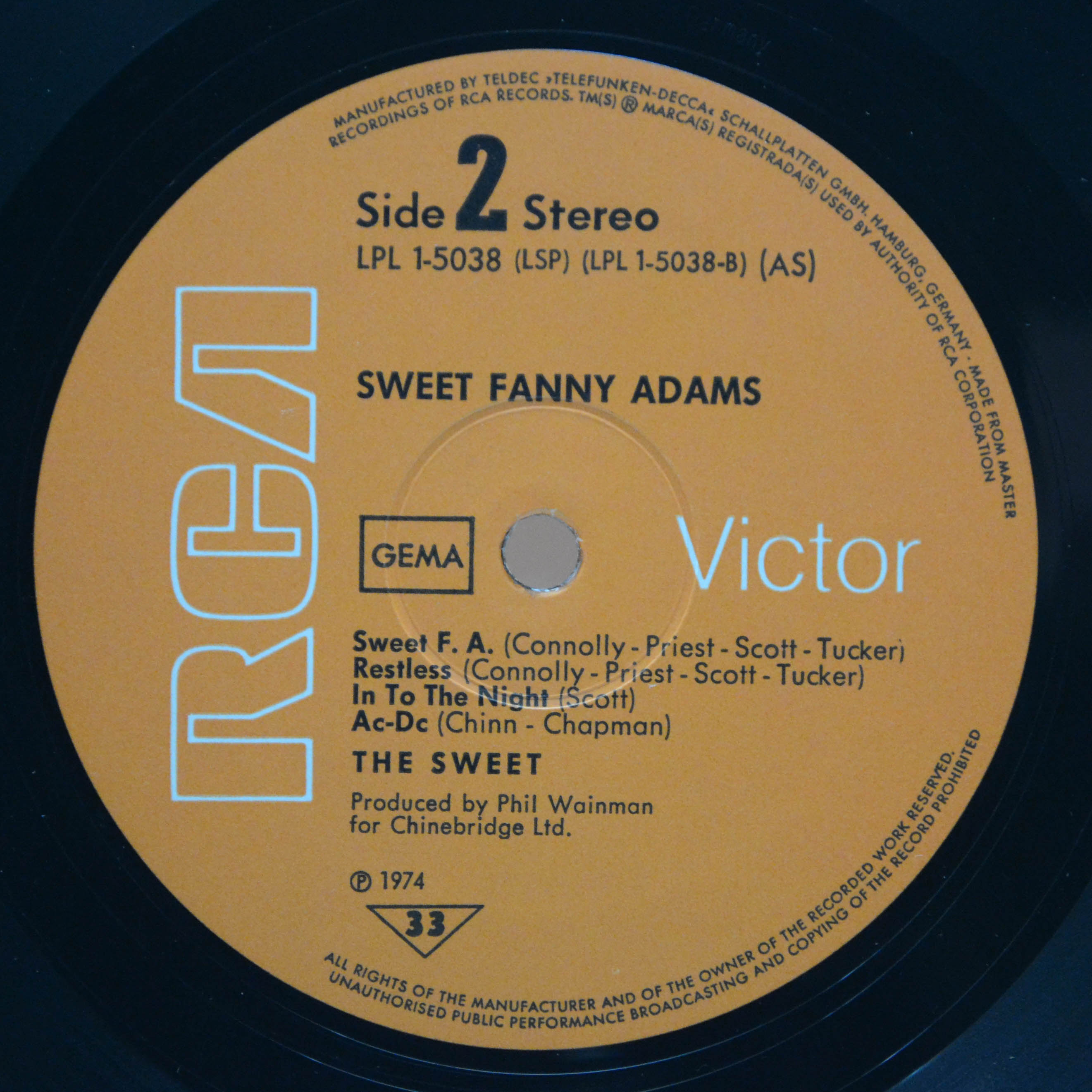 Sweet — Sweet Fanny Adams, 1974
